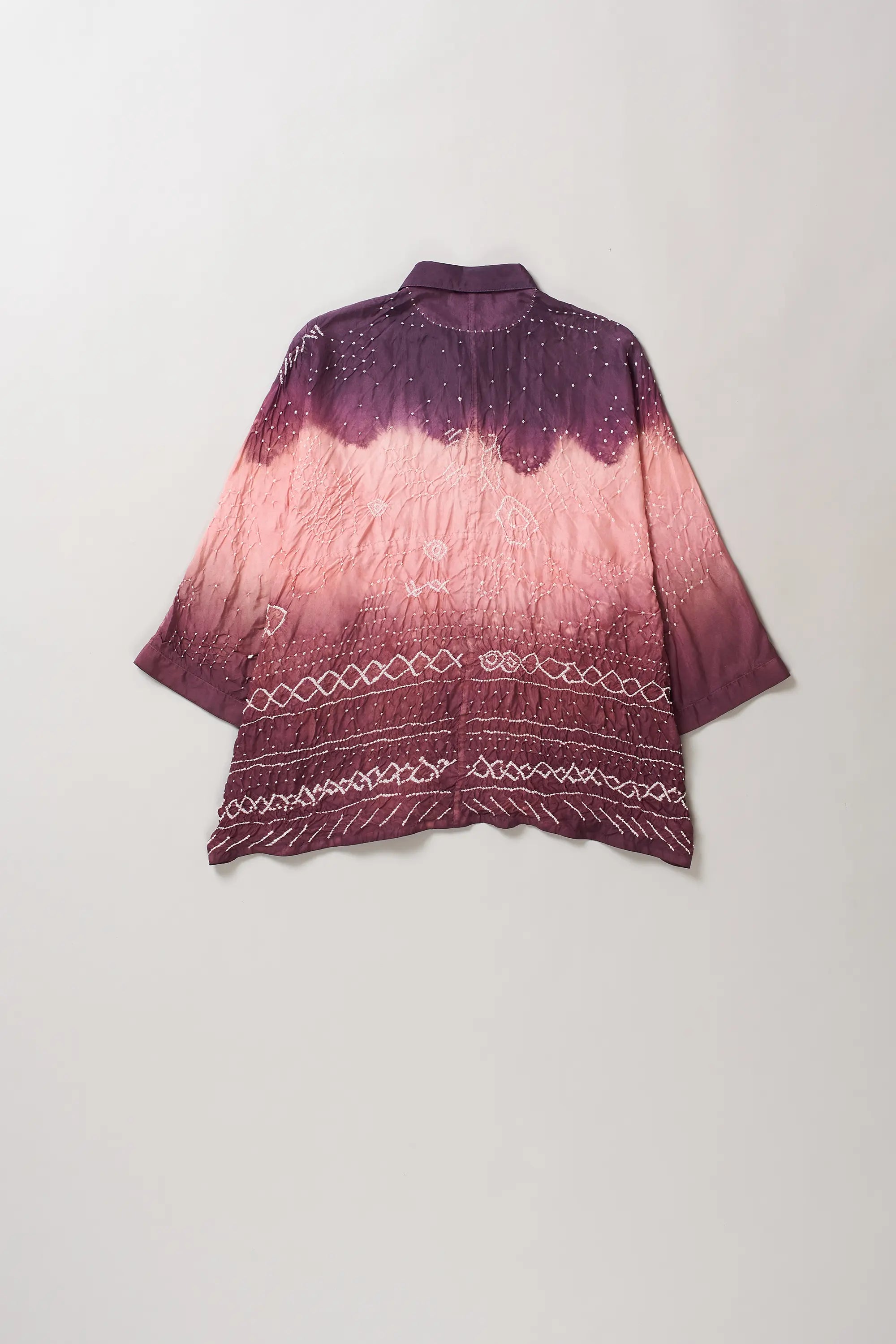 Shade Of Pink Silk Bandhani Unisex Shirt