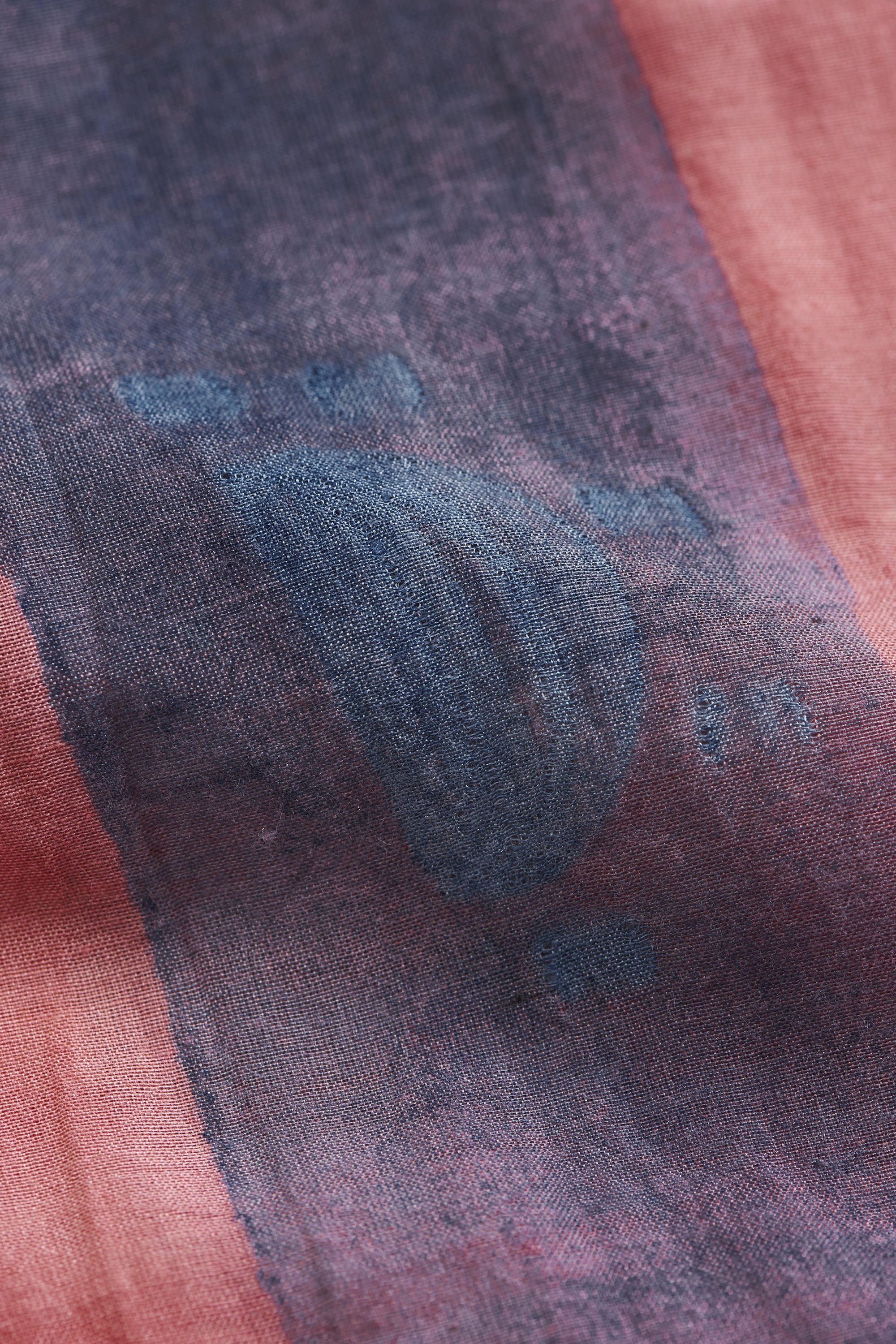 CHALK PINK BLOCK PRINTED AND SHIBORI COTTON SILK DRESS
