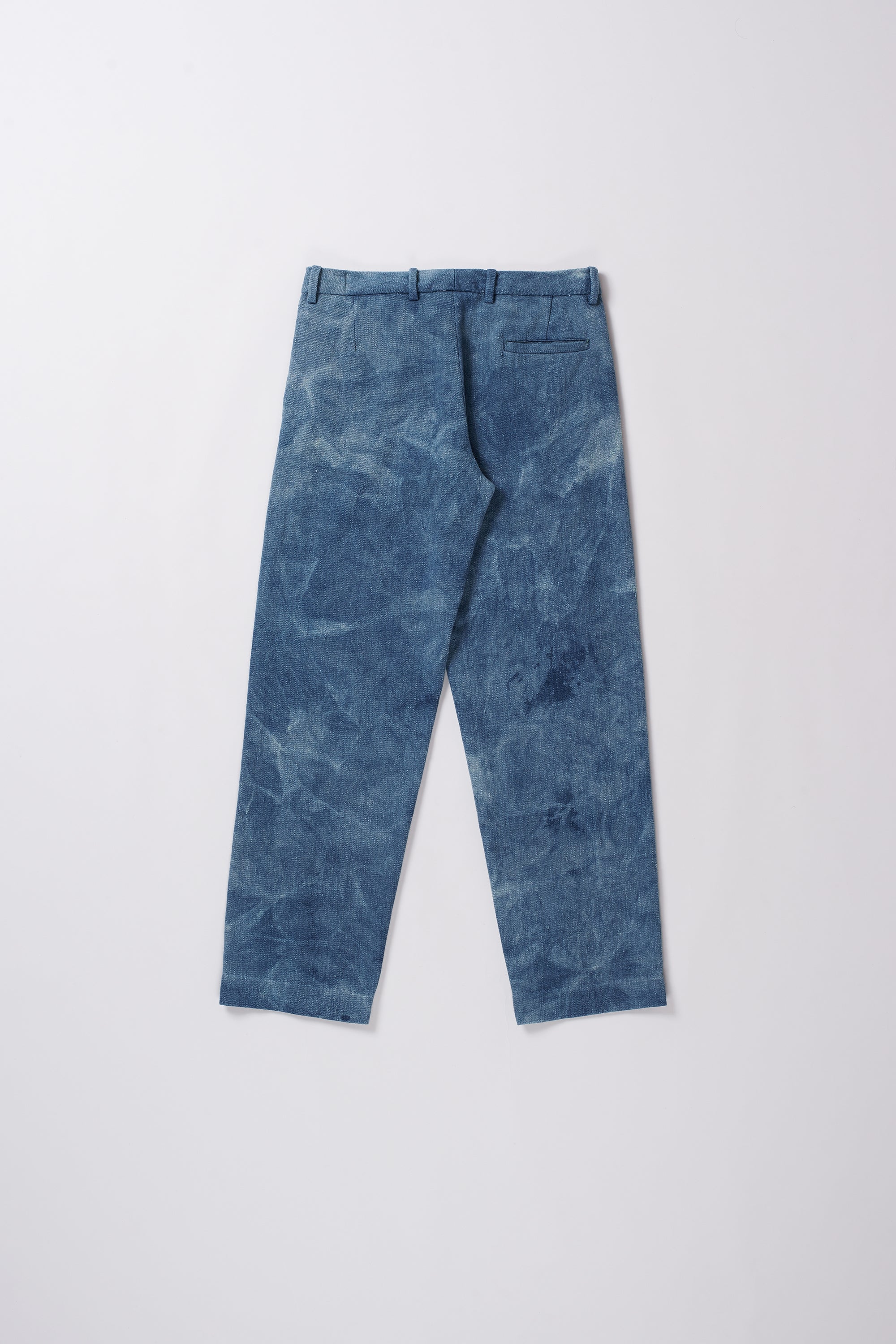Back image of a  indigo cotton denim pant