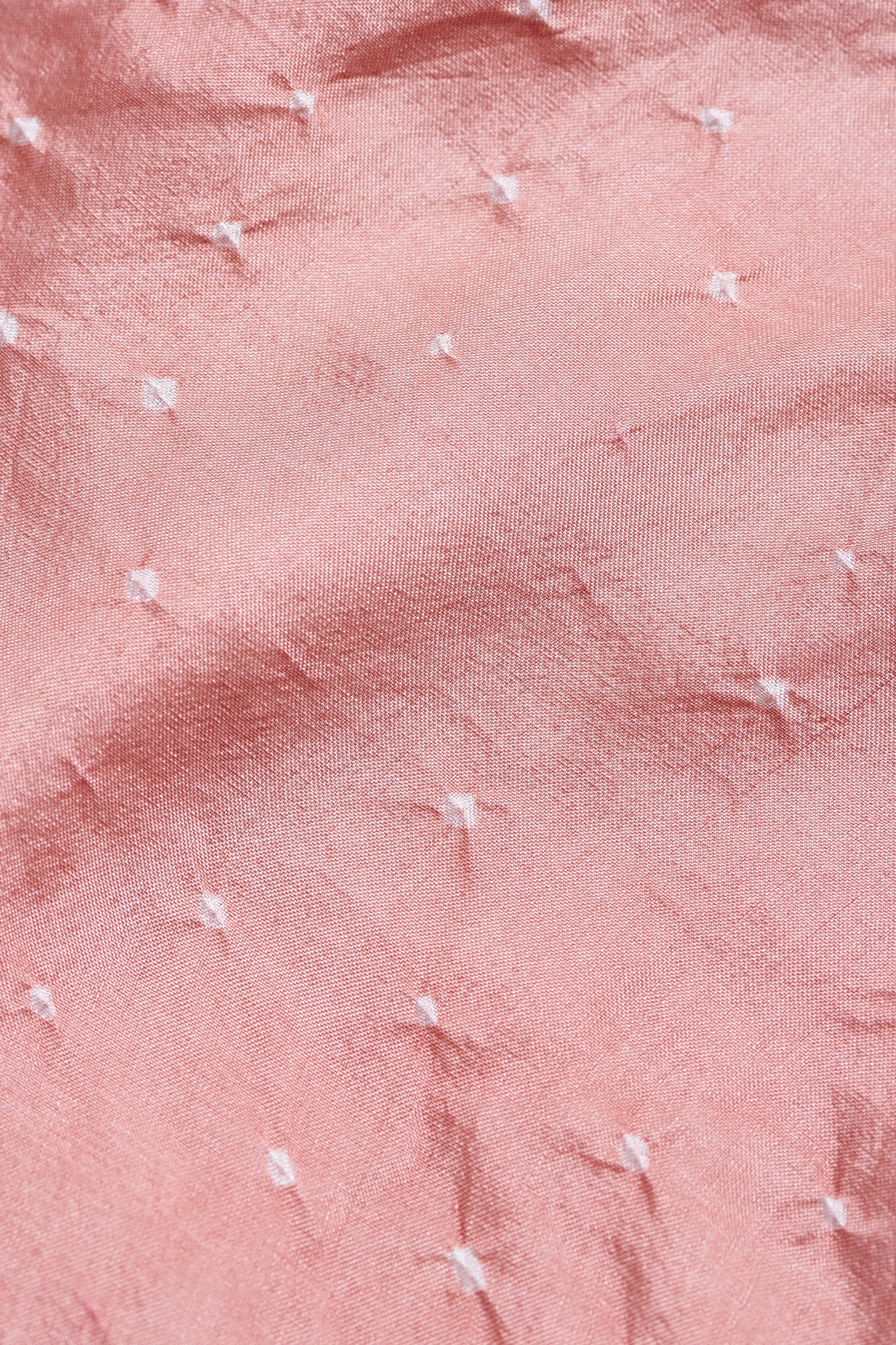Silk Bandhani Women Dress in Chalk Pink