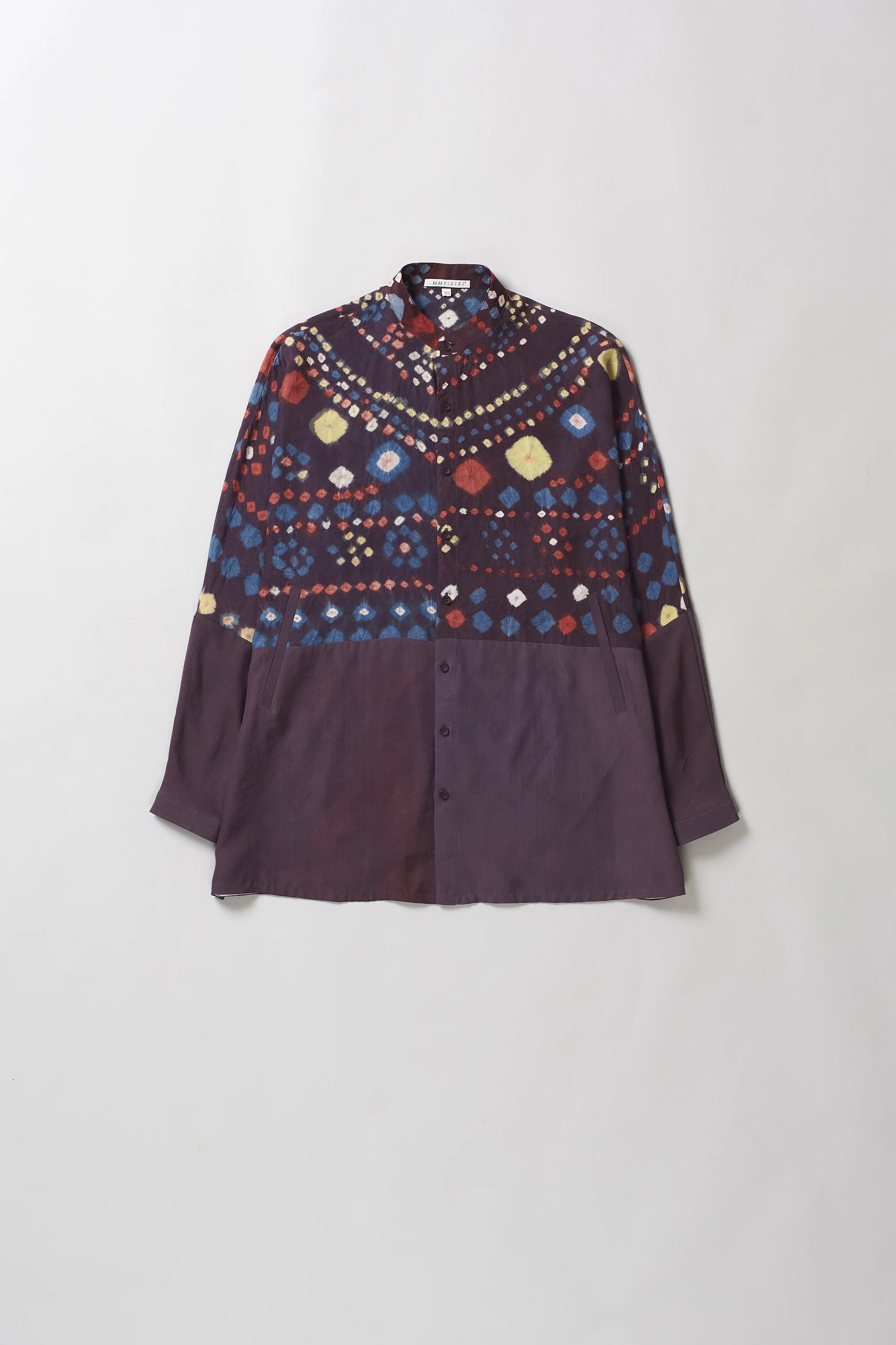 Multi Color Bandhani Shirt Silk