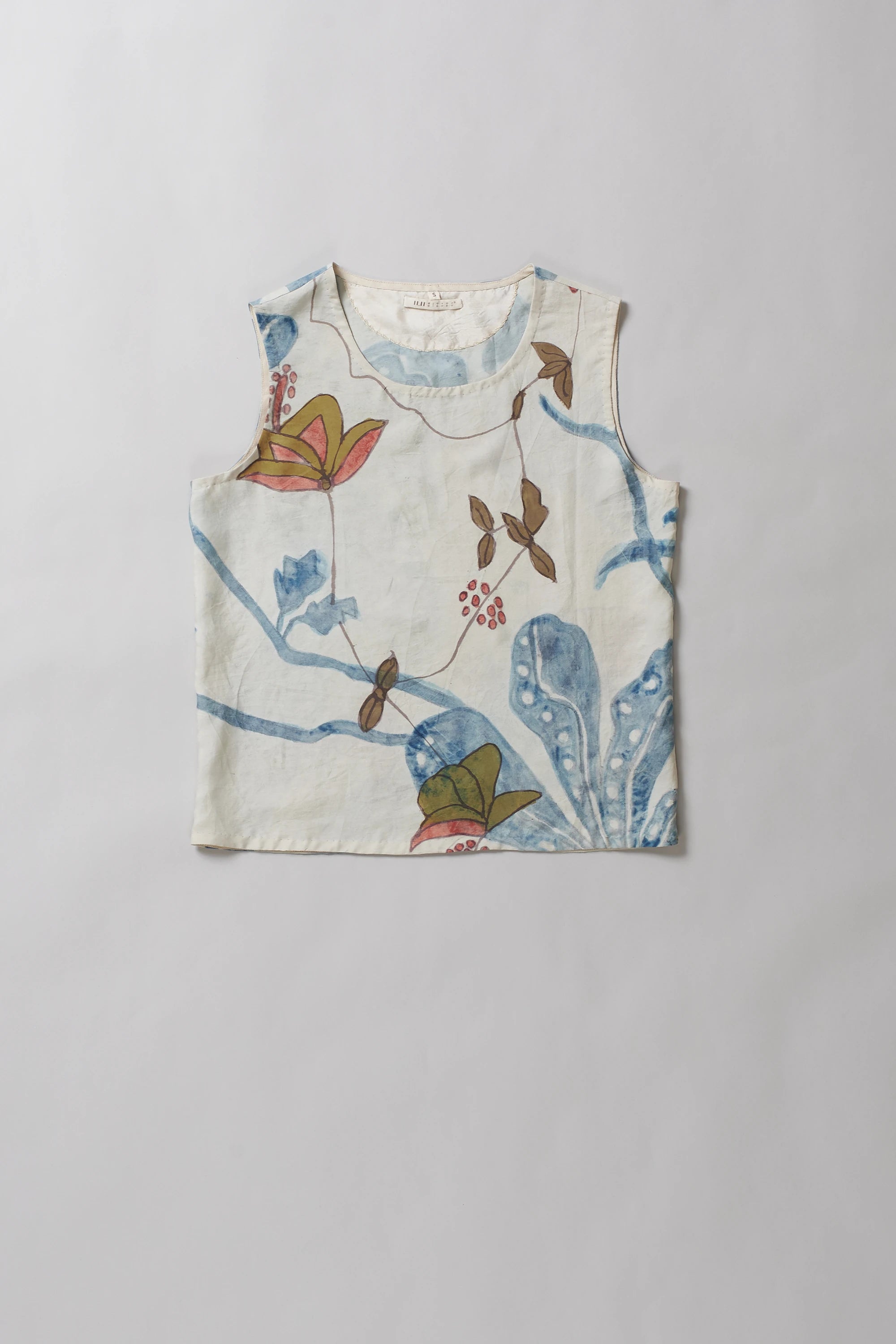 Ecru Mulberry Silk Essential Top