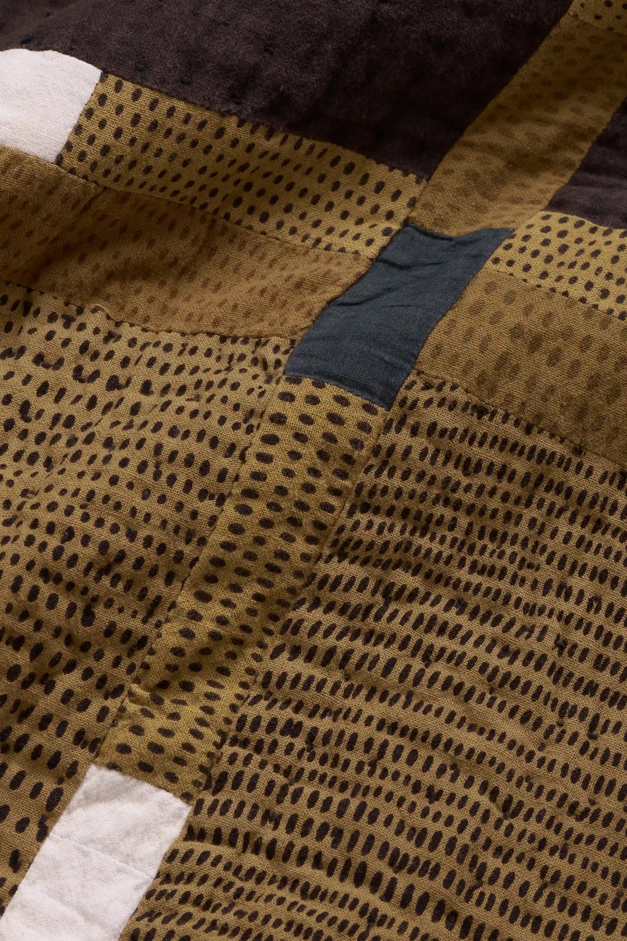 Fabric close-up with patchwork