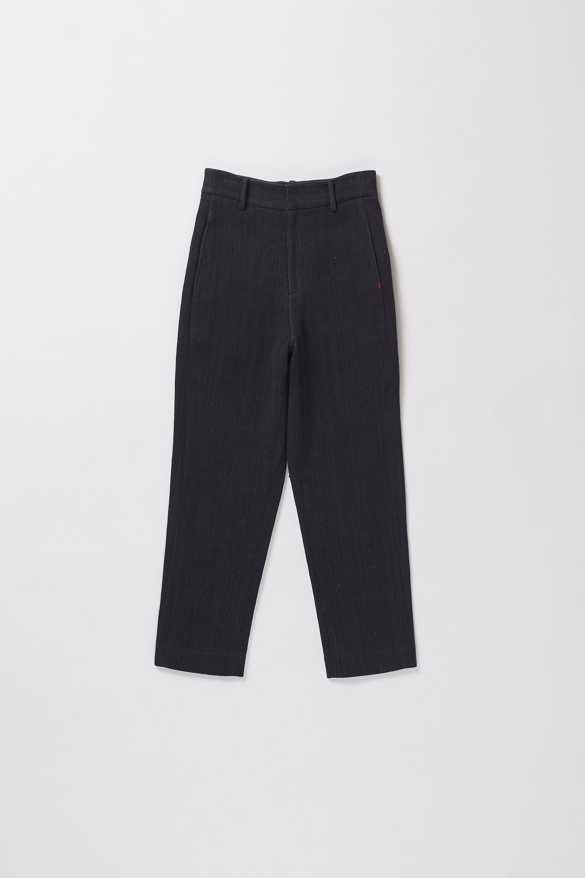 Front image of a medium indigo pant
