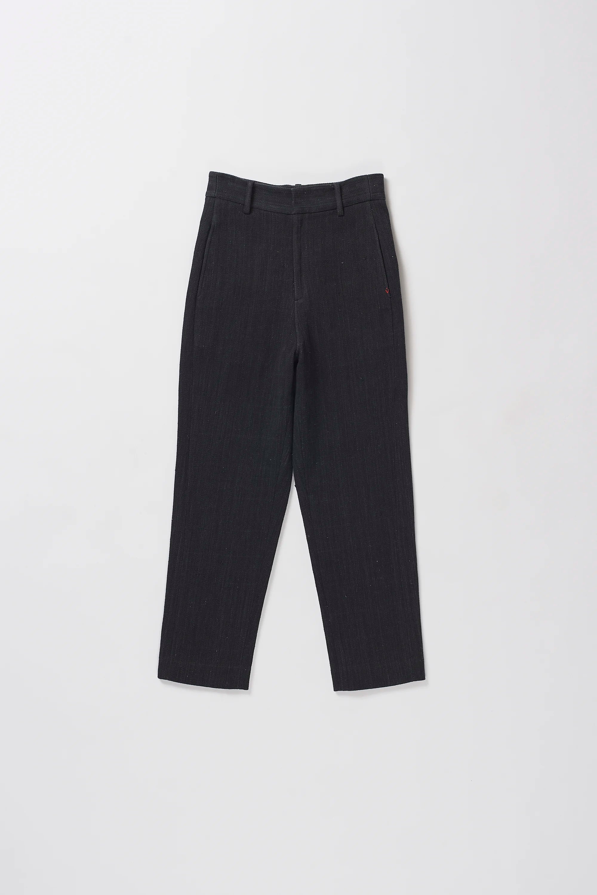 Front image of a medium indigo pant