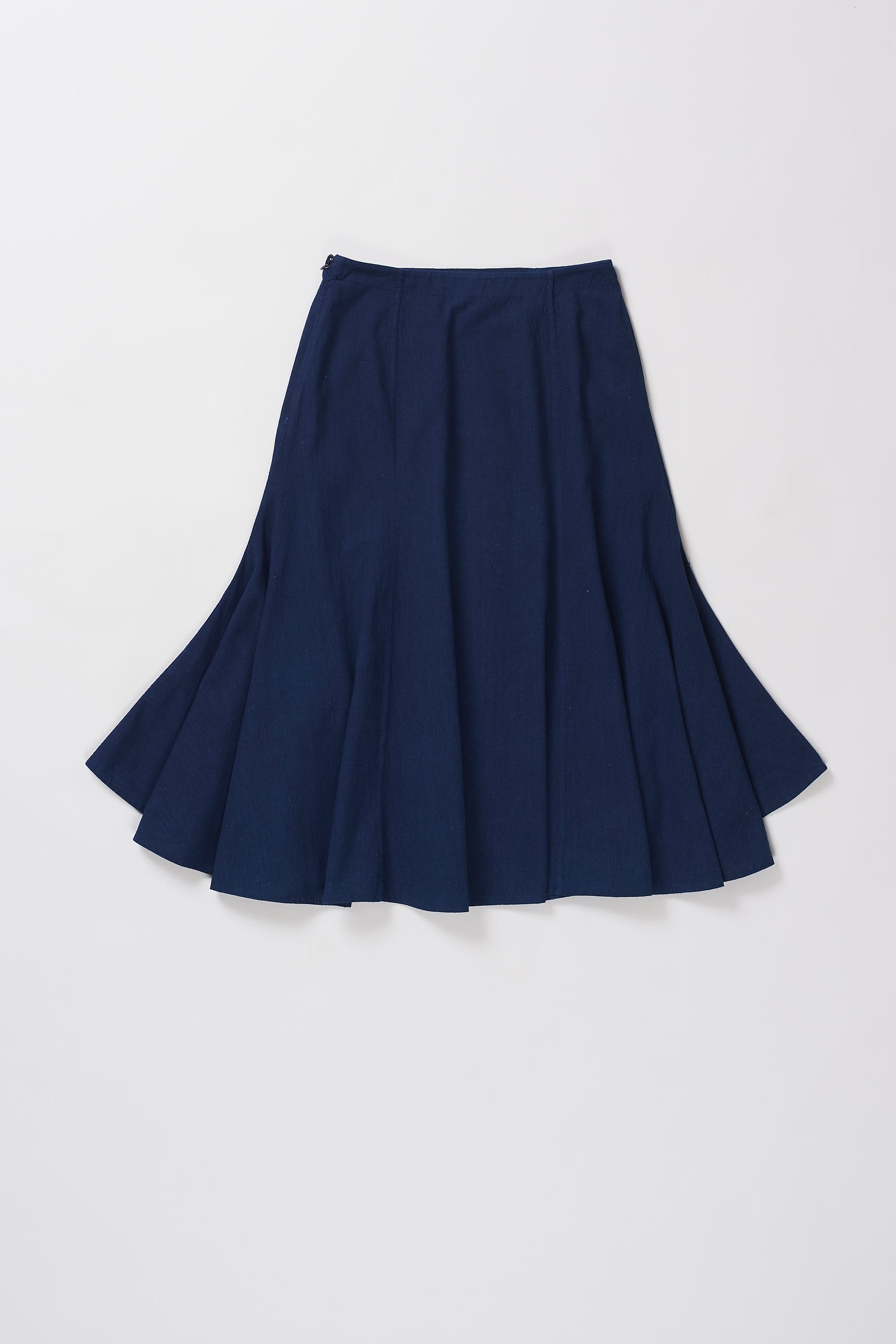 Front image of indigo skirt