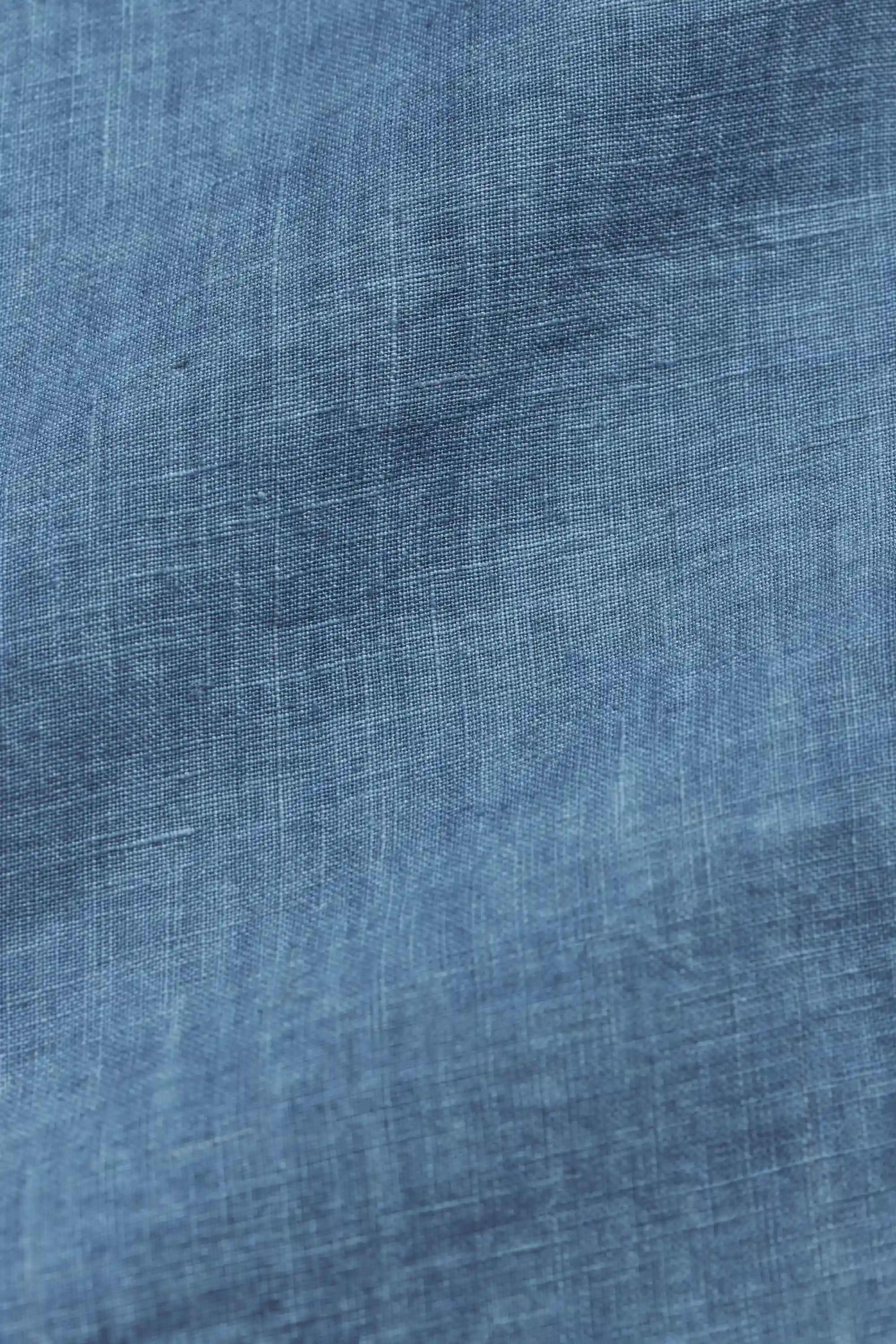 Close-up of blue fabric 