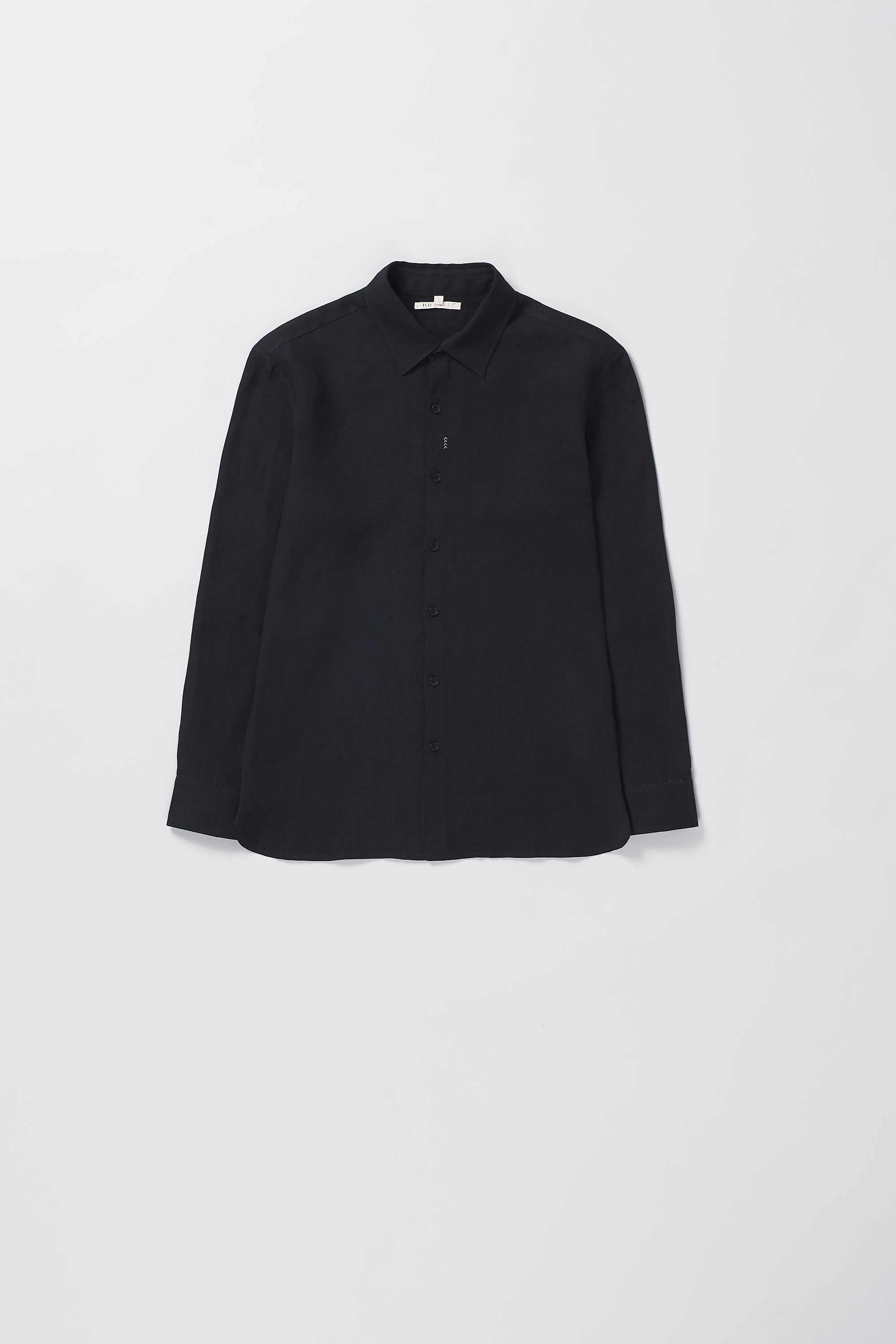Black linen shirt