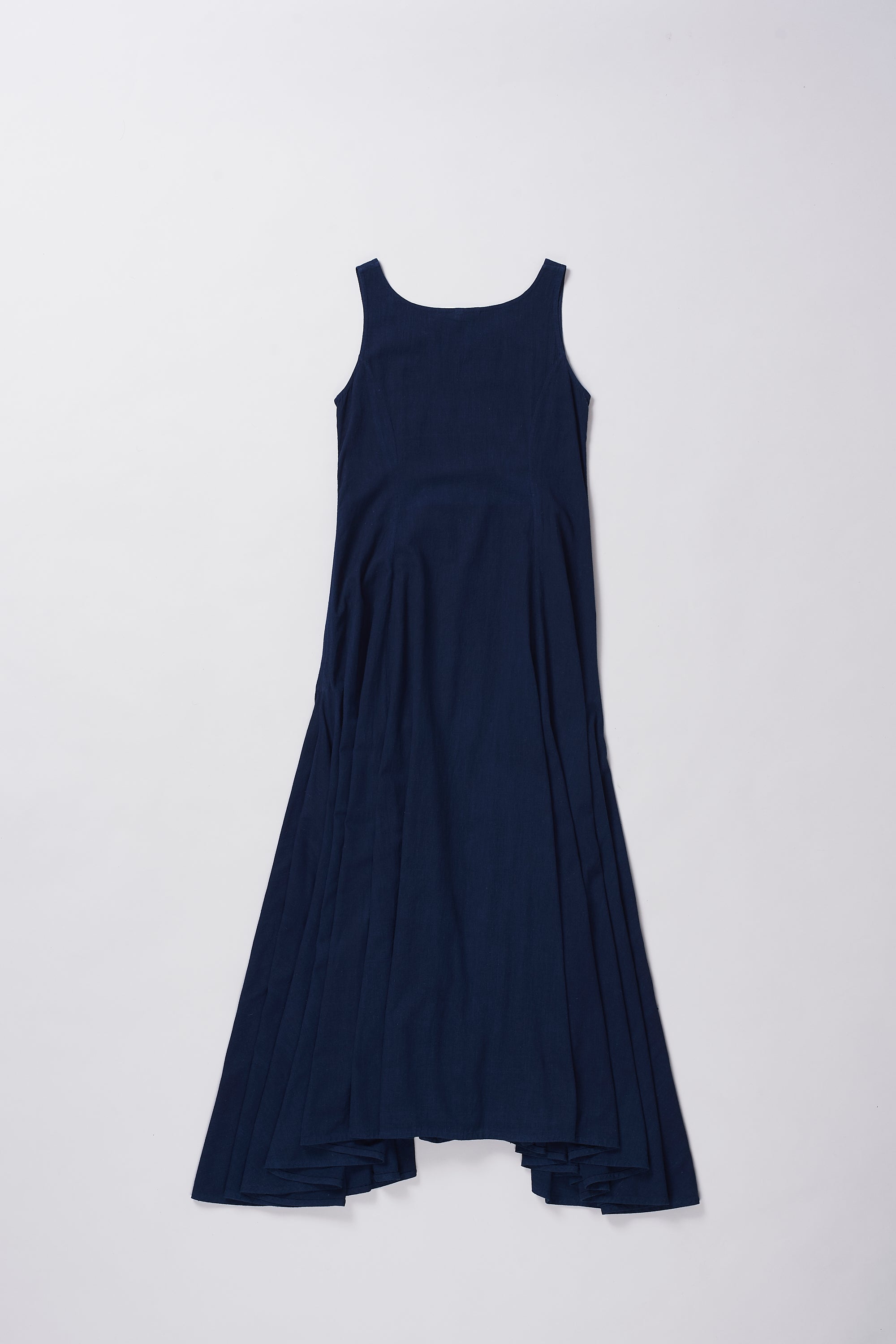 Back image of a indigo dress