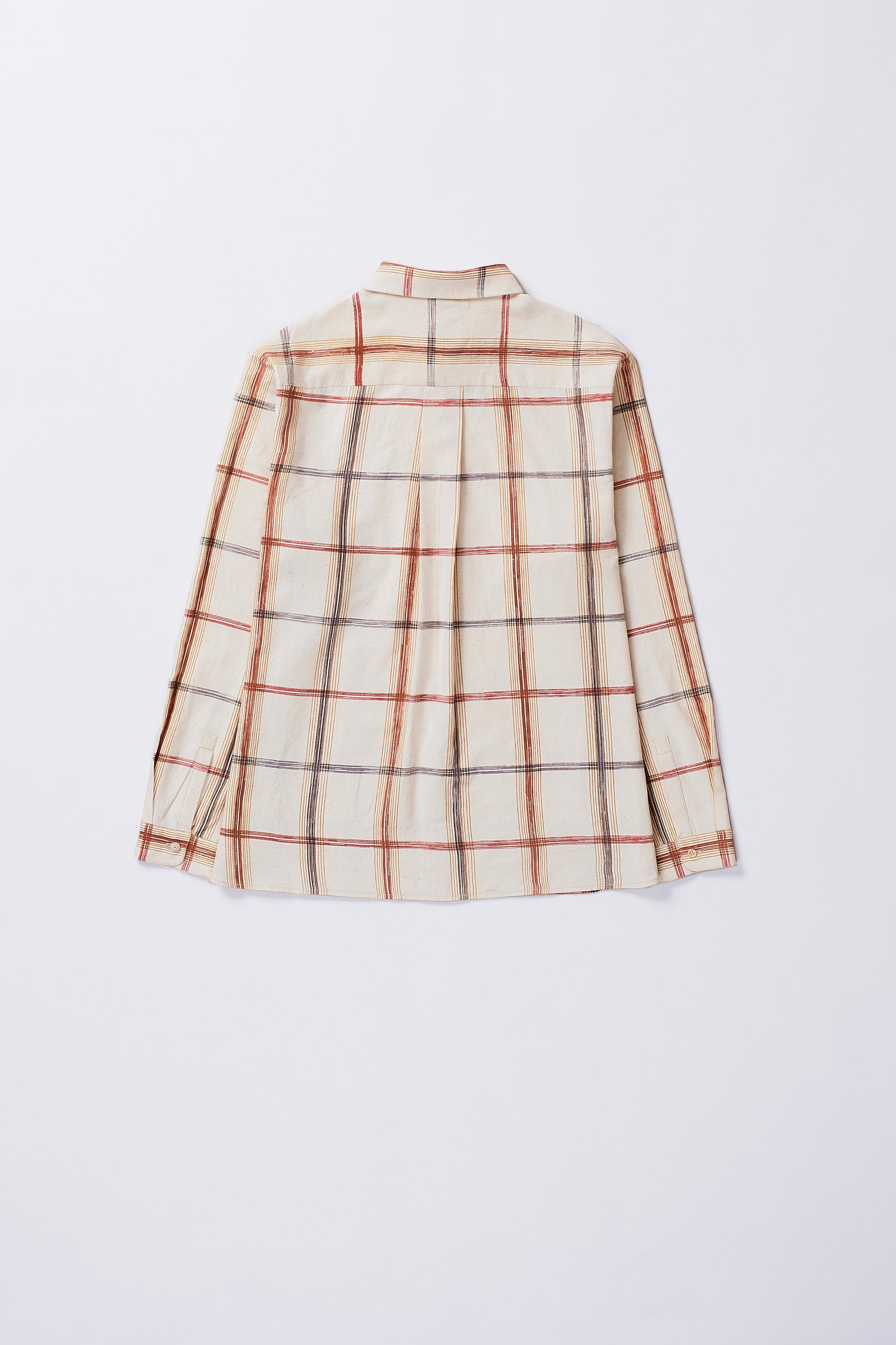 Back image of a cream shirt