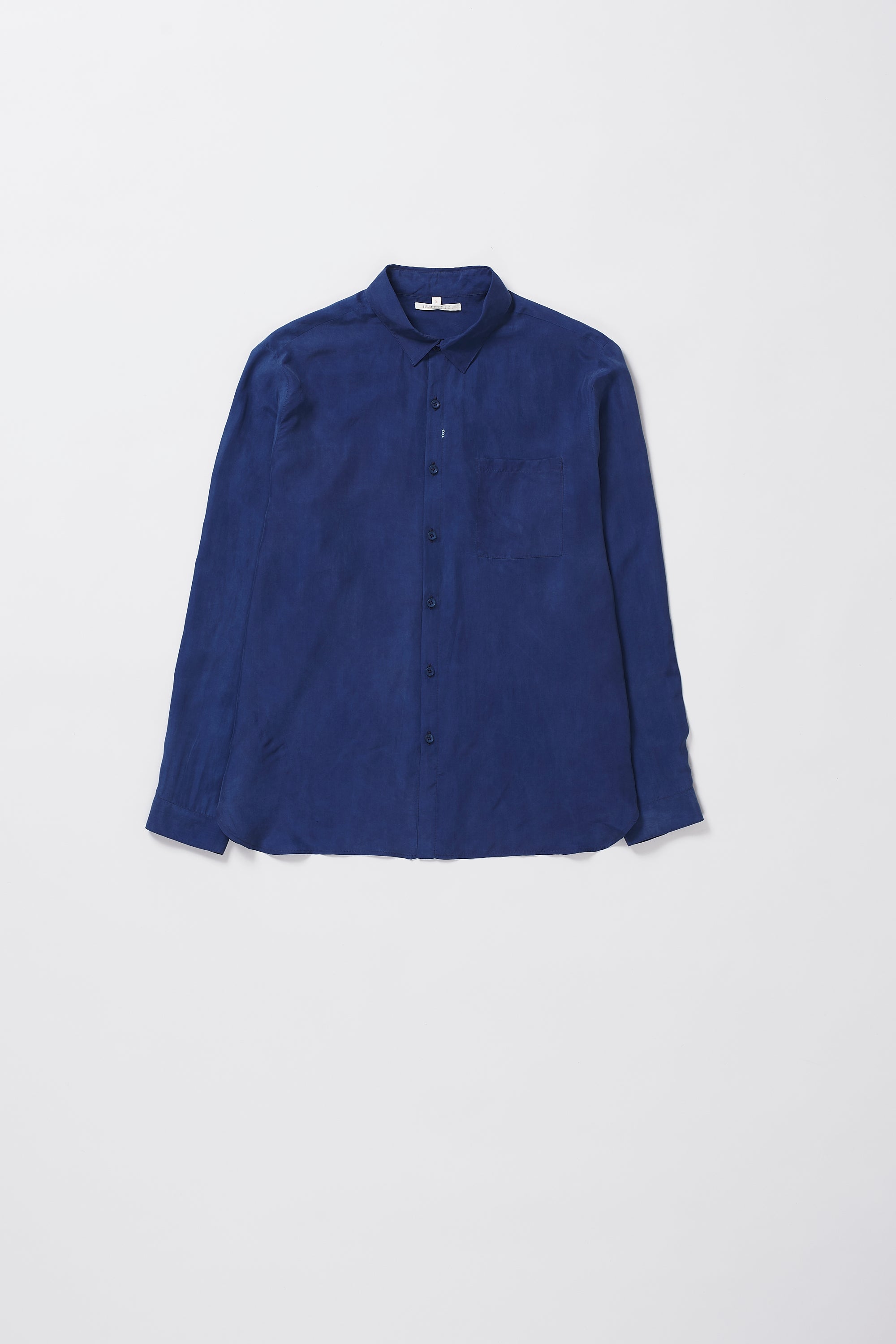 Medium indigo silk shirt