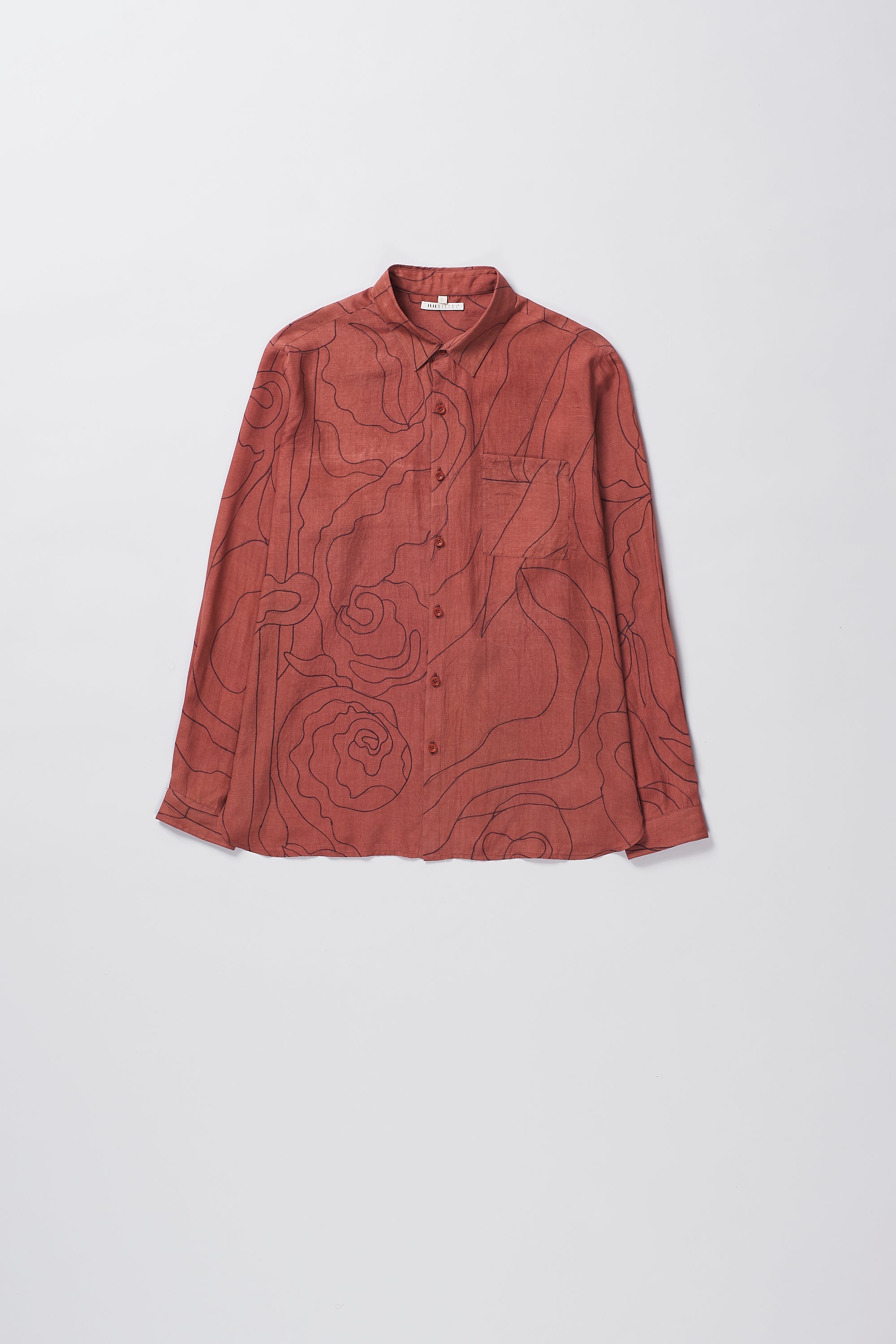 Rouge pink silk shirt