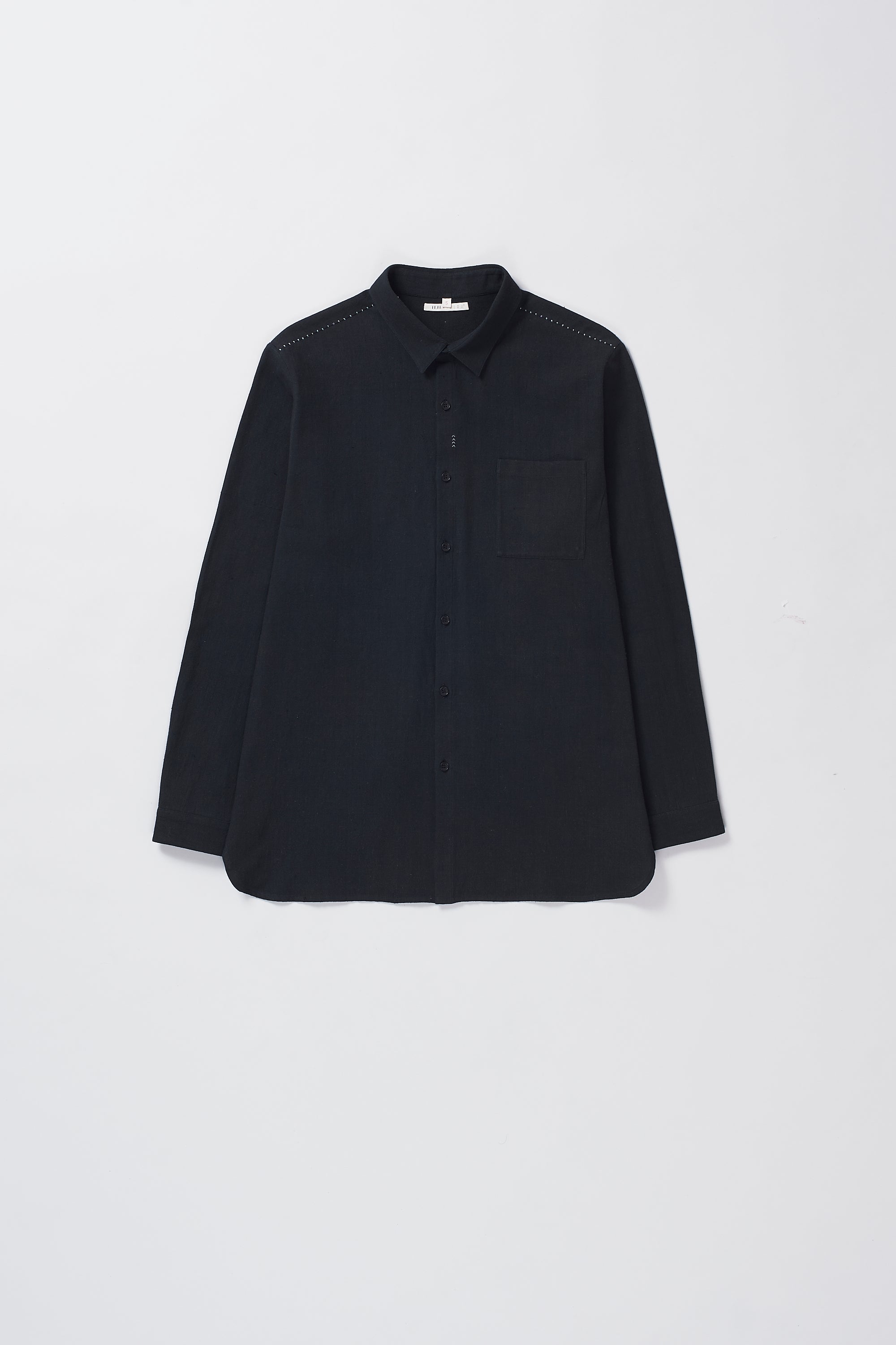 Front image of a black shirt