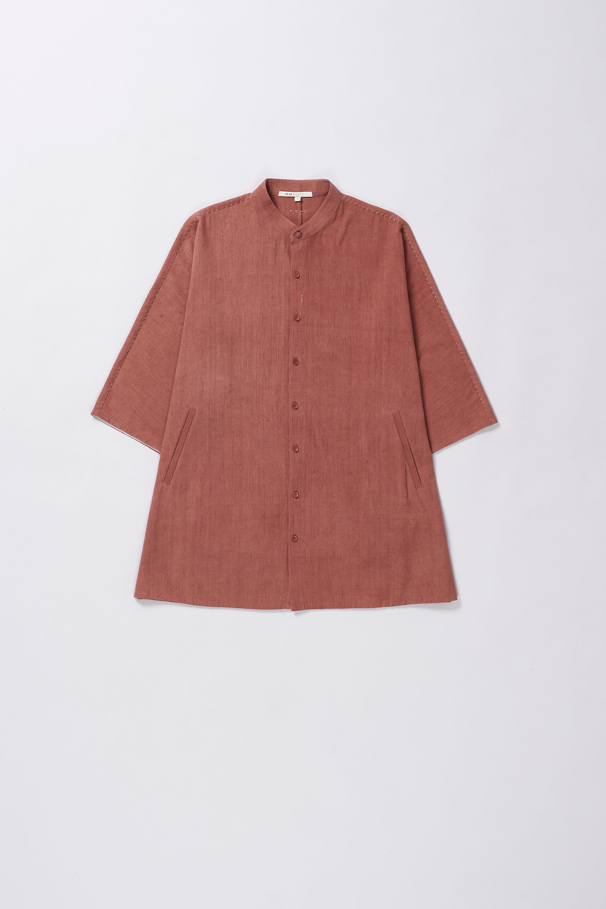 Rouge pink kimono half sleeves shirt