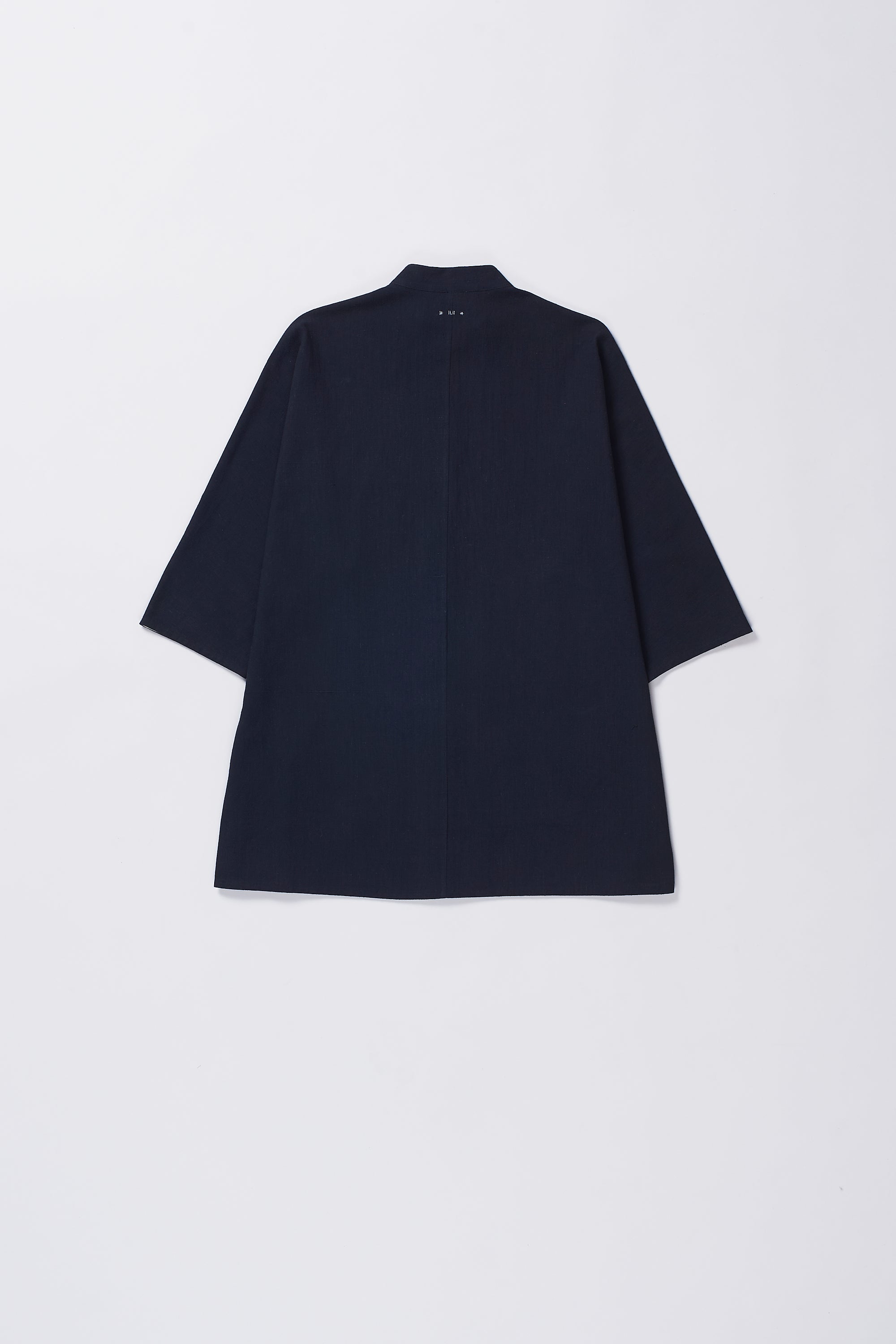 Back image of cotton shirt in black 