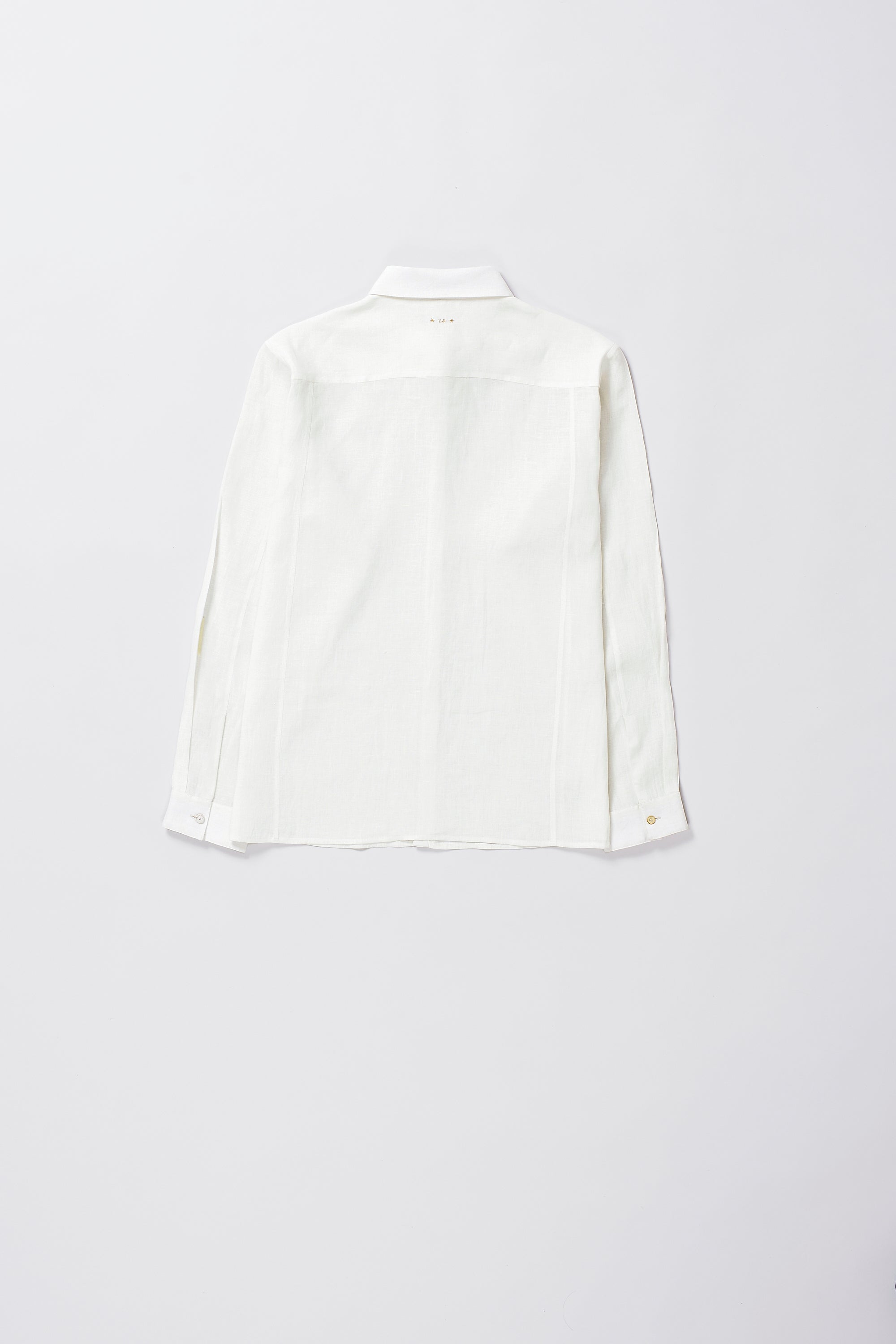 Back image of a ecru shirt