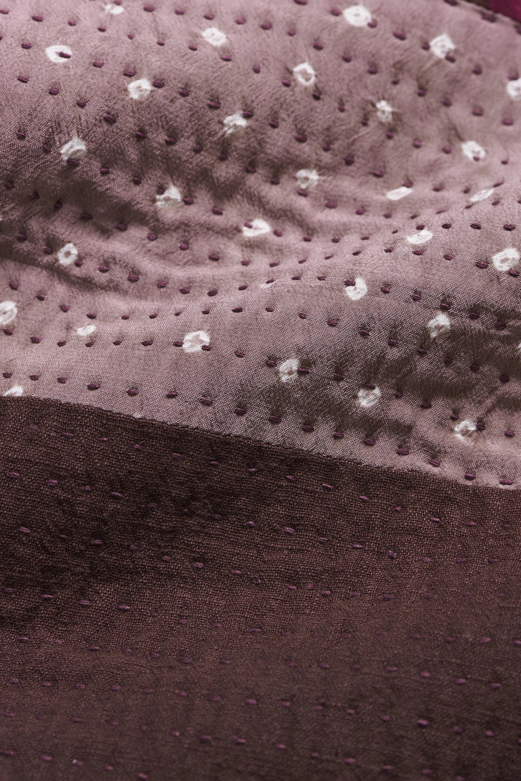 Fabric close-up with kanthawork