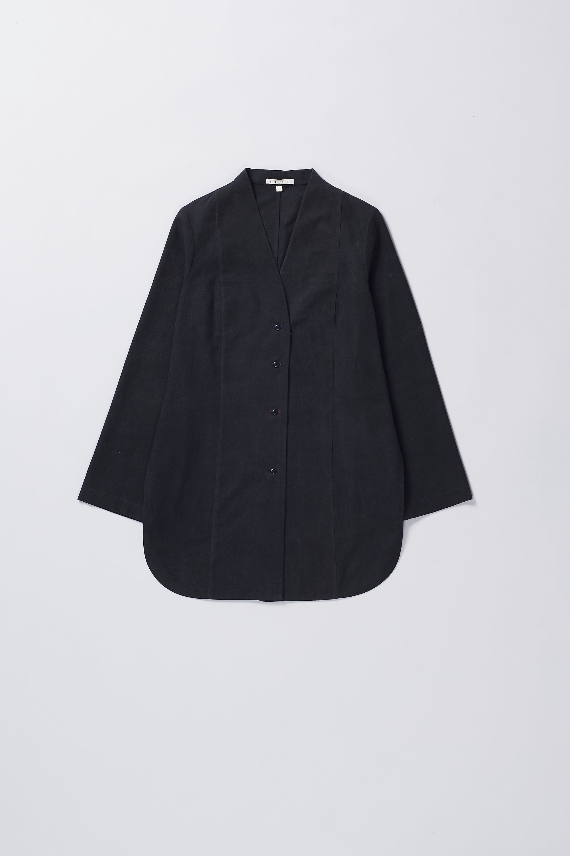 Front image of a black shirt