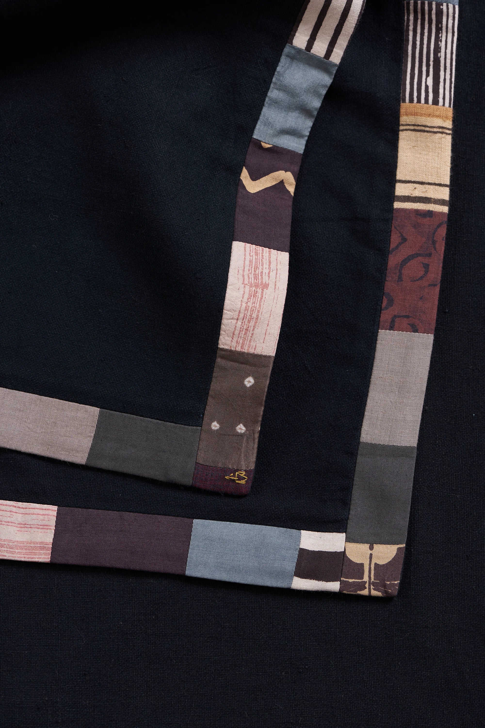 Fabric close-up with patchwork