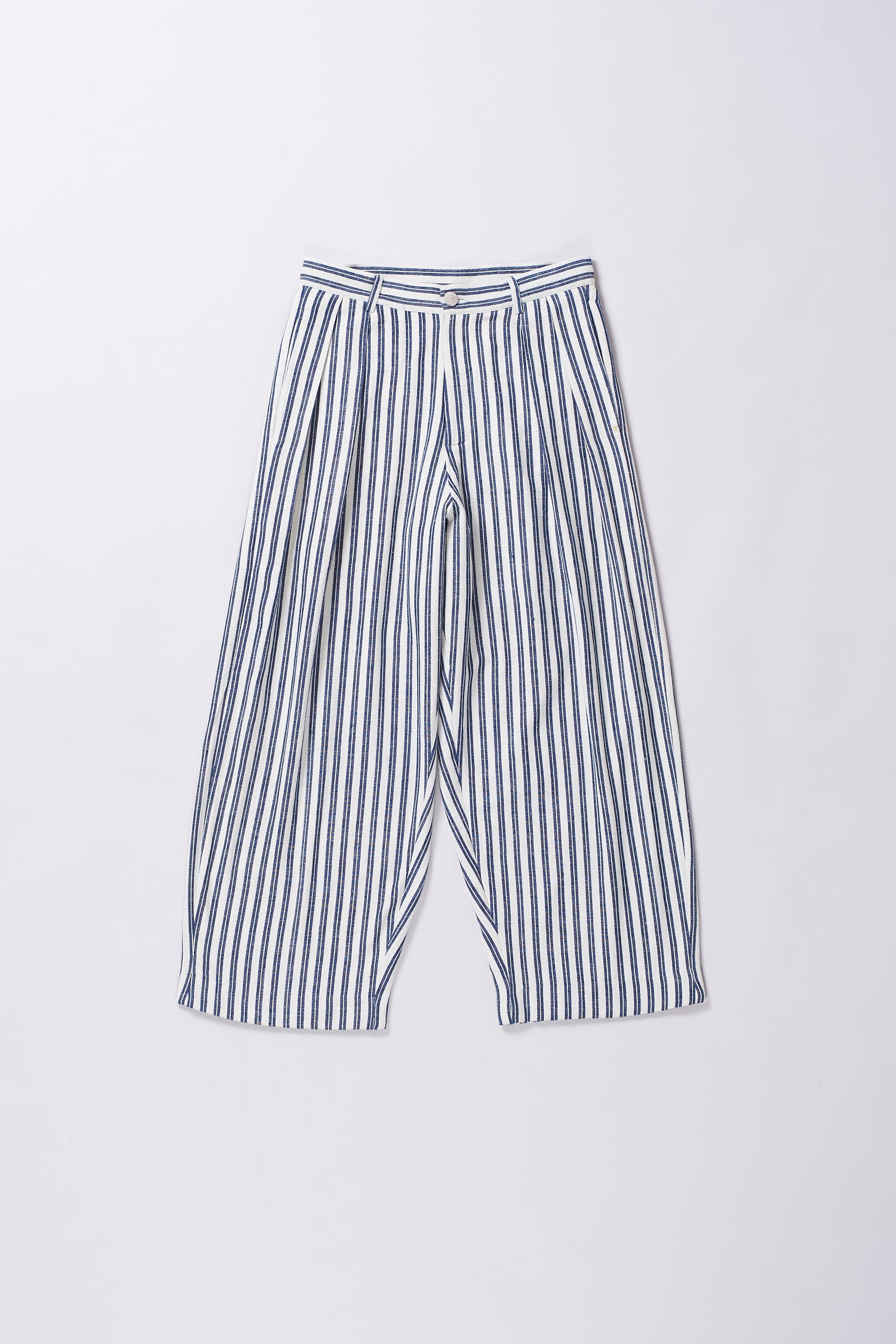 Front image of a medium indigo pant