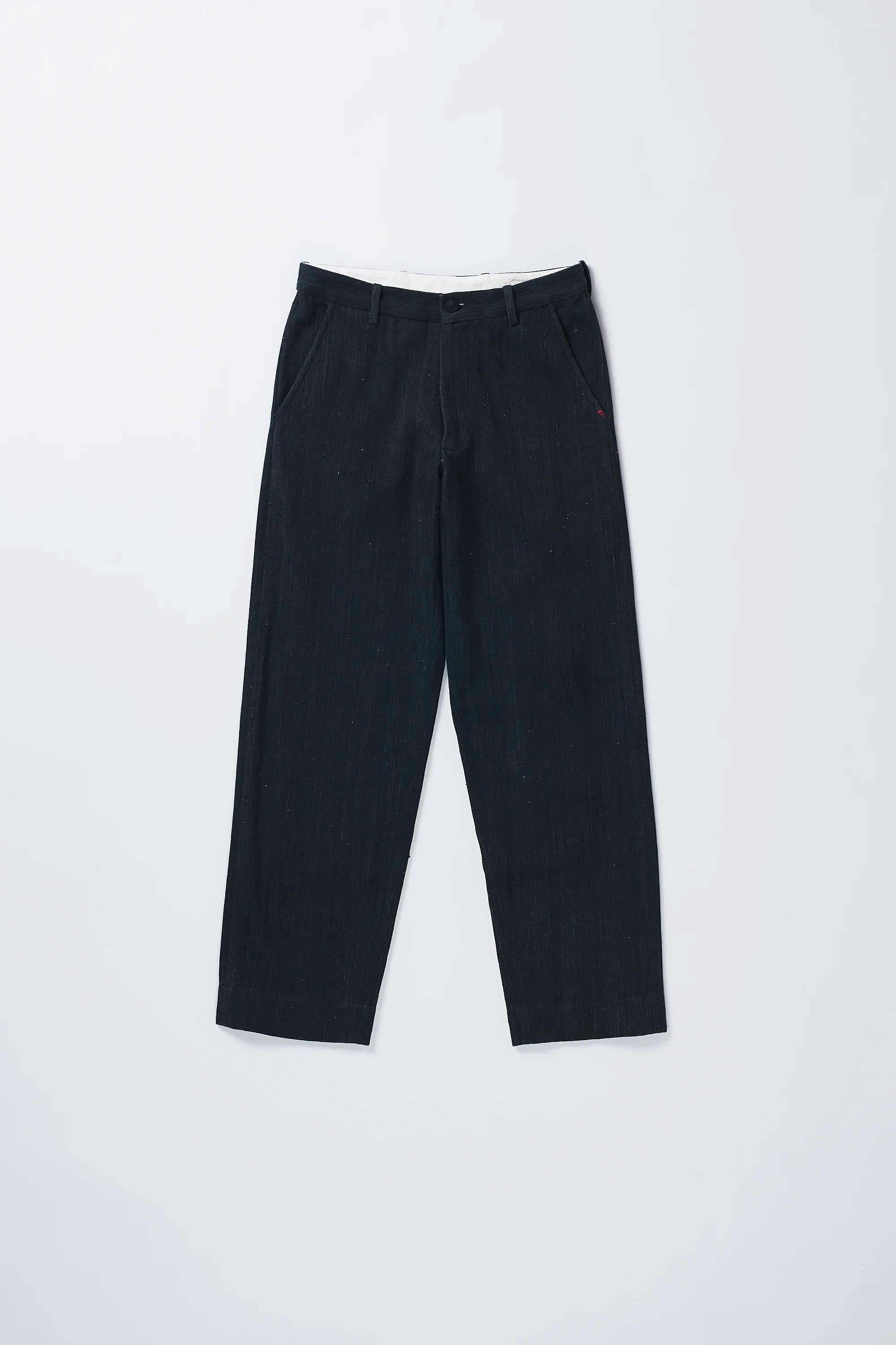 Back image of a midnight indigo pant