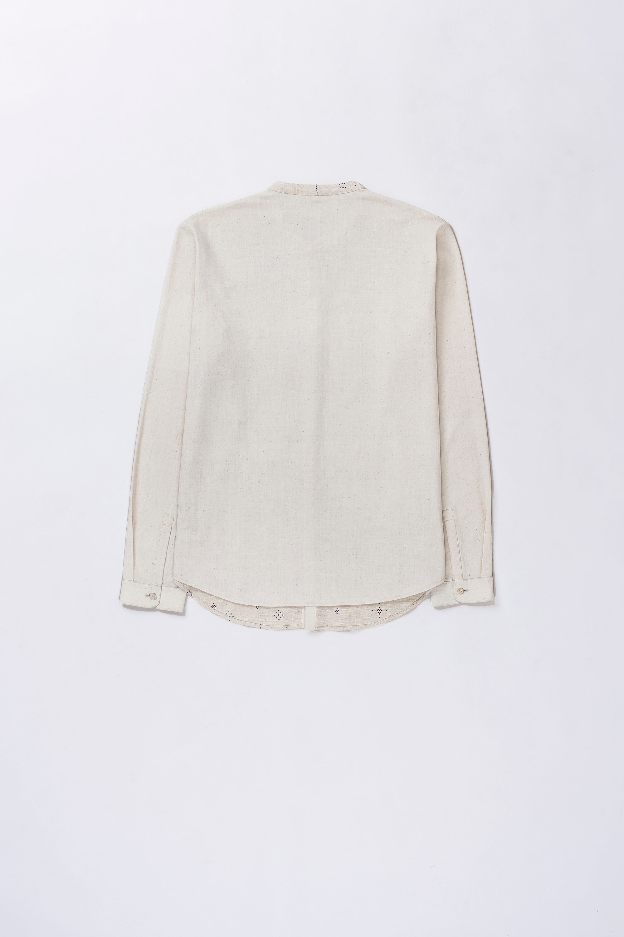 Back image of a ecru shirt