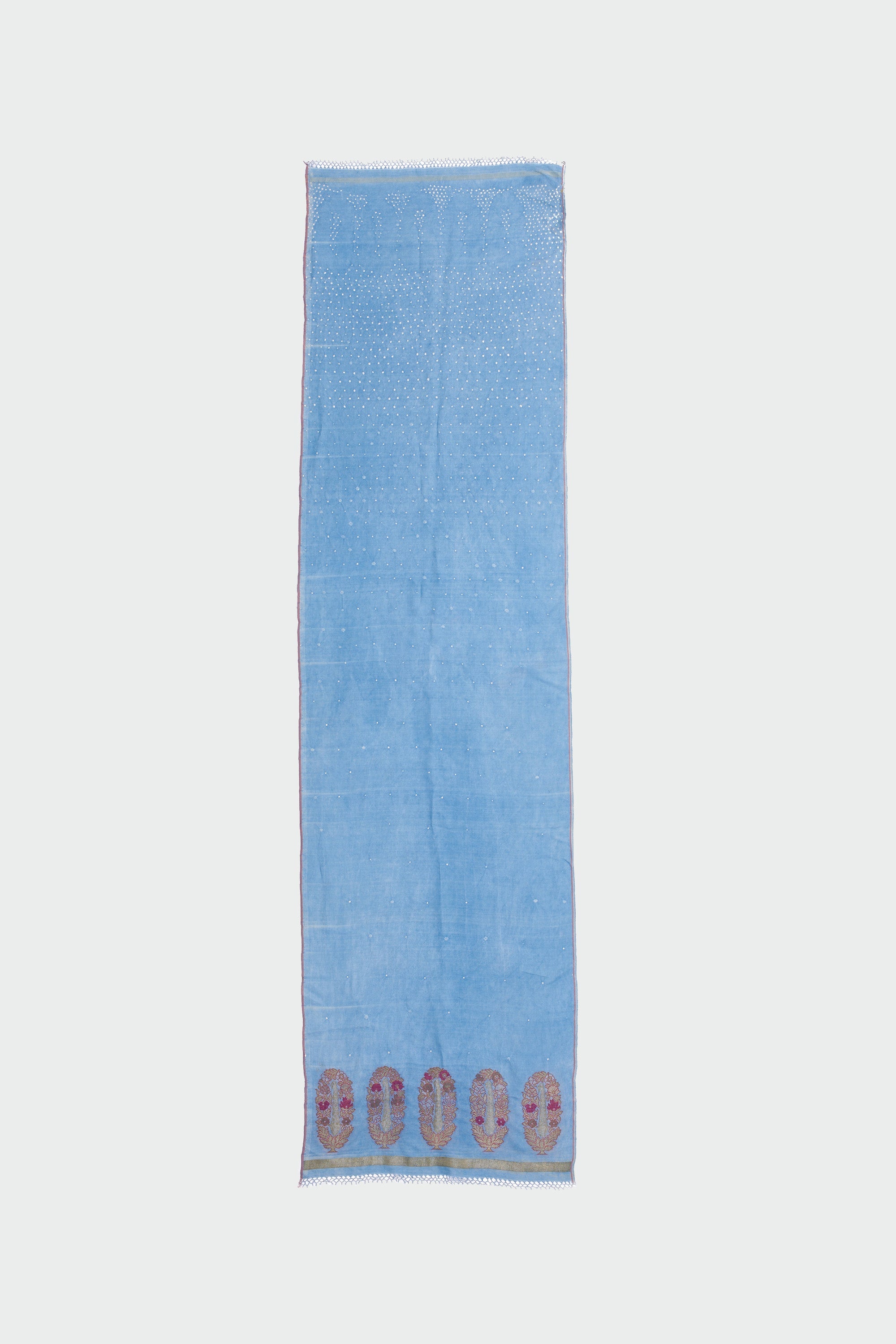 LIGHT INDIGO SILK SCARF