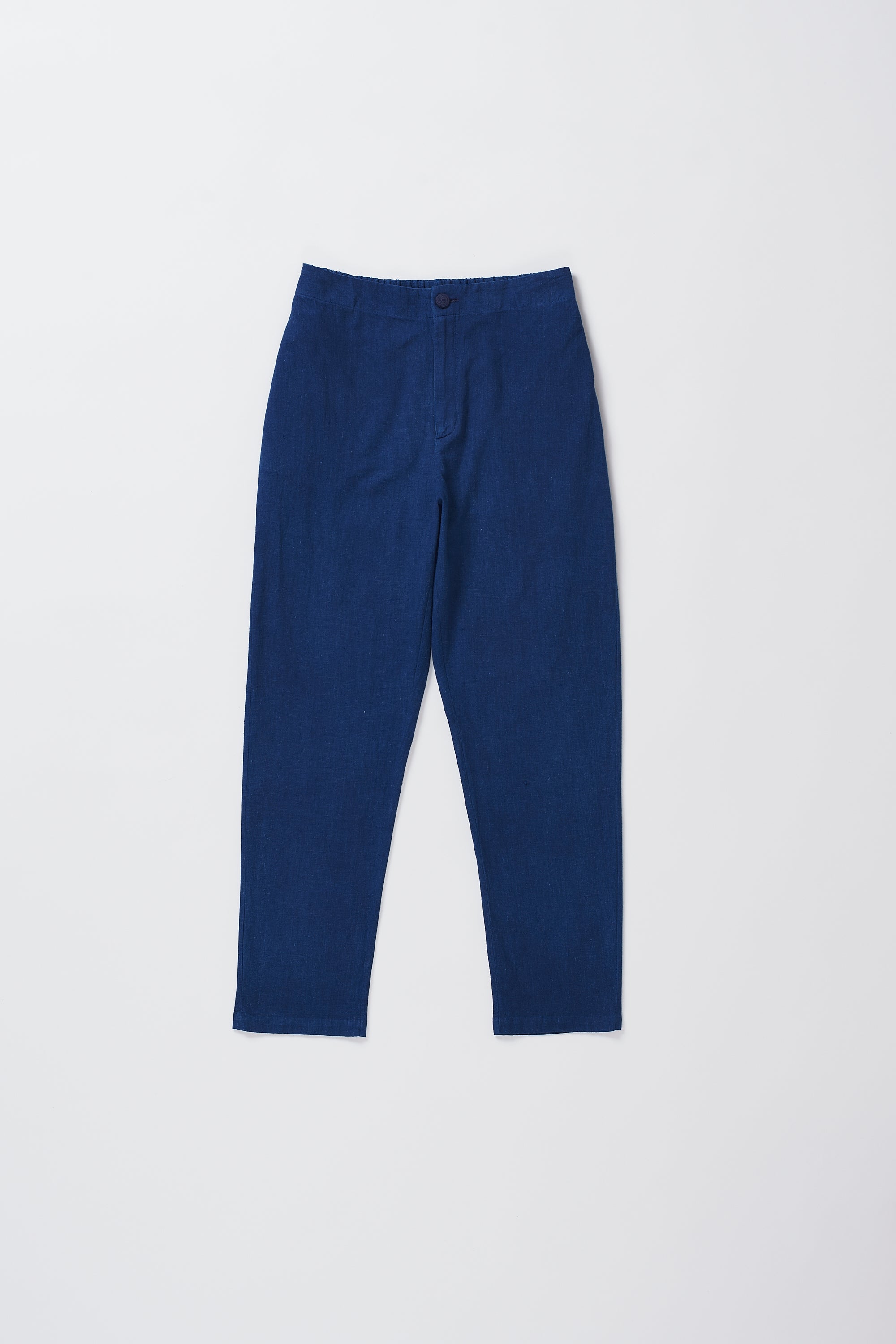 Front image of medium indigo pant