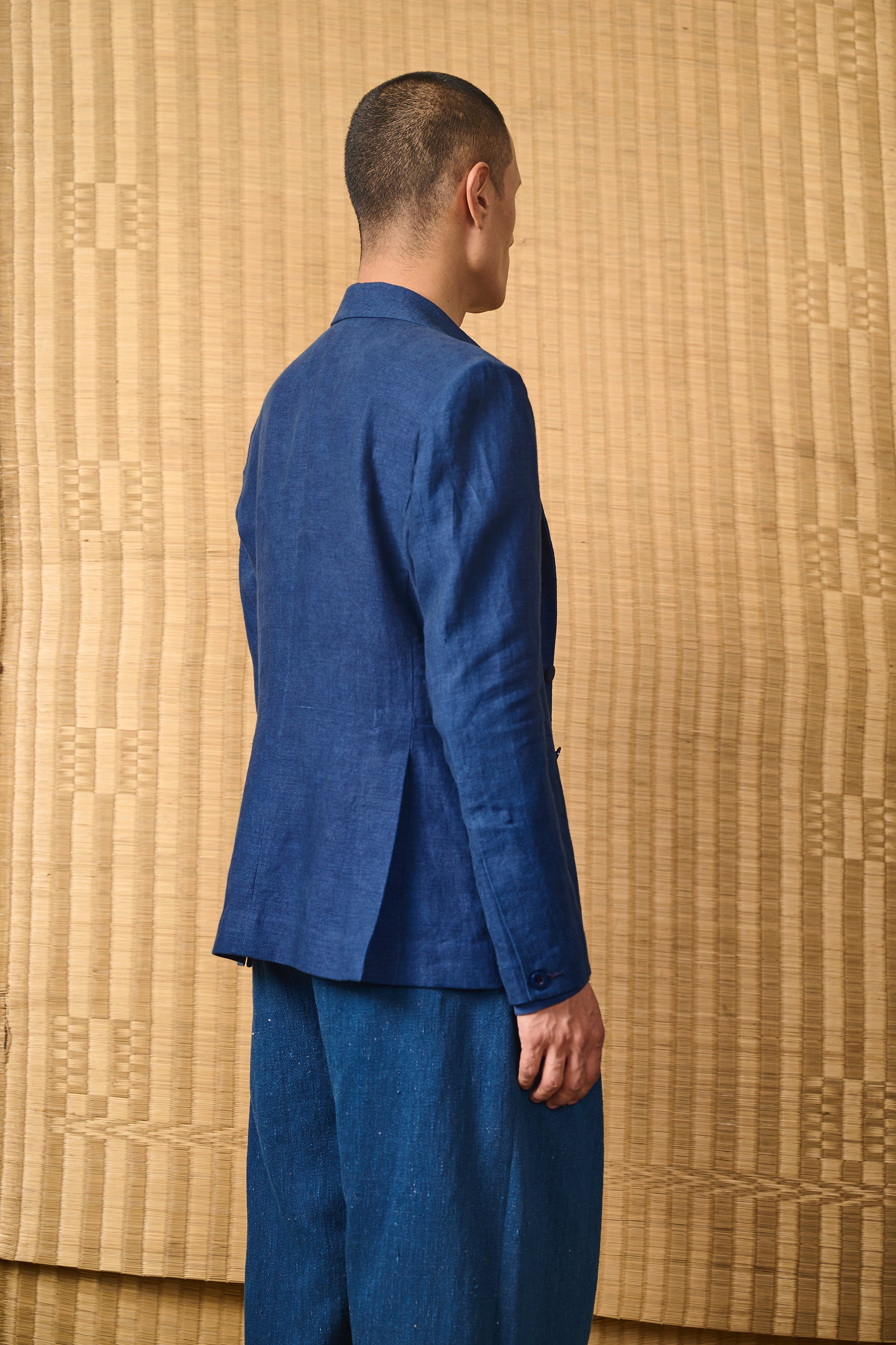 Back image of a indigo jacket