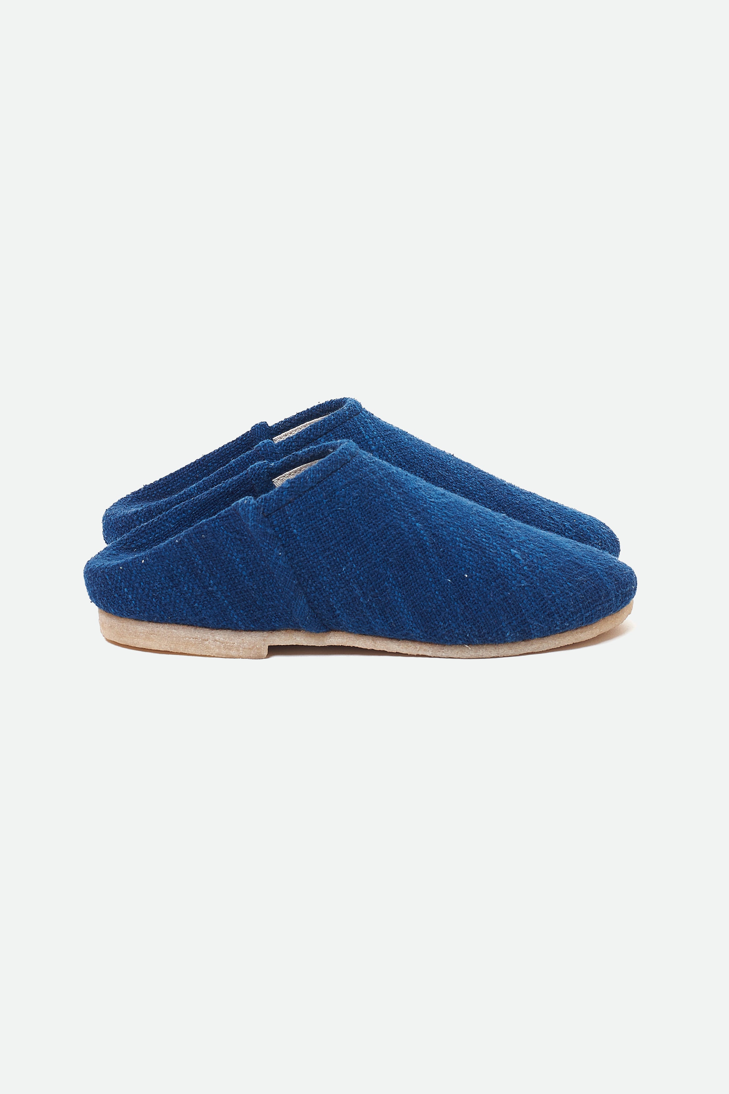 Indigo handmade slip on