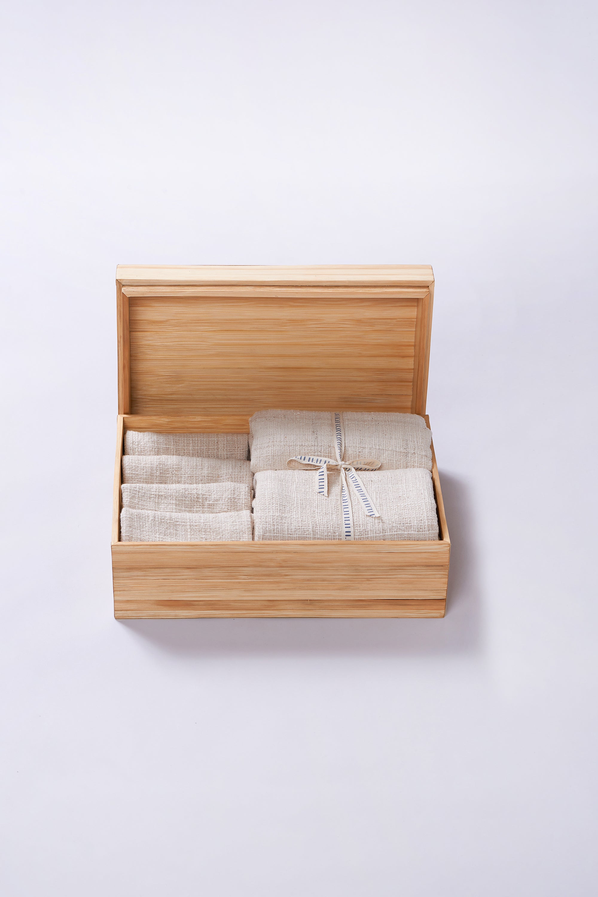 Ecru cotton towel (set of six ) in box