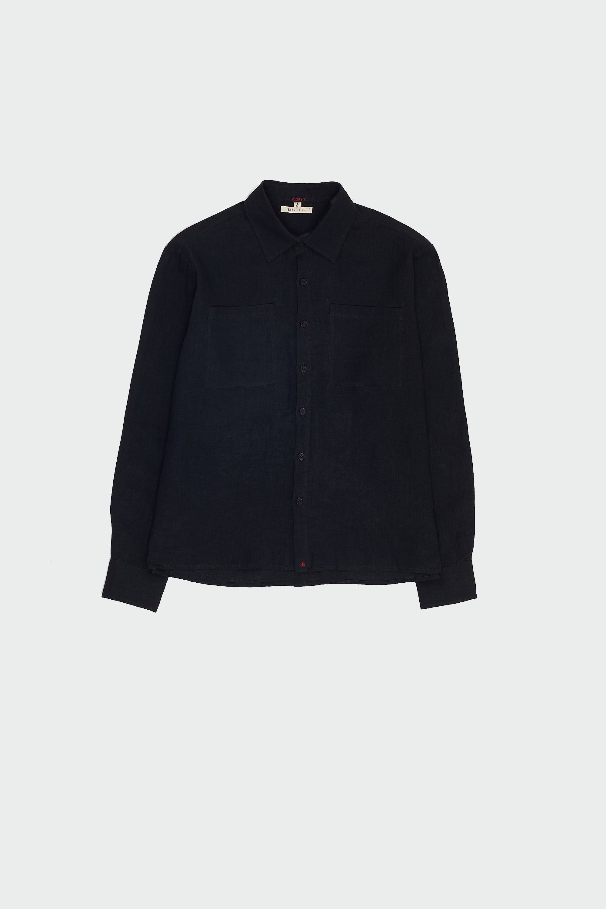 Black linen shirt