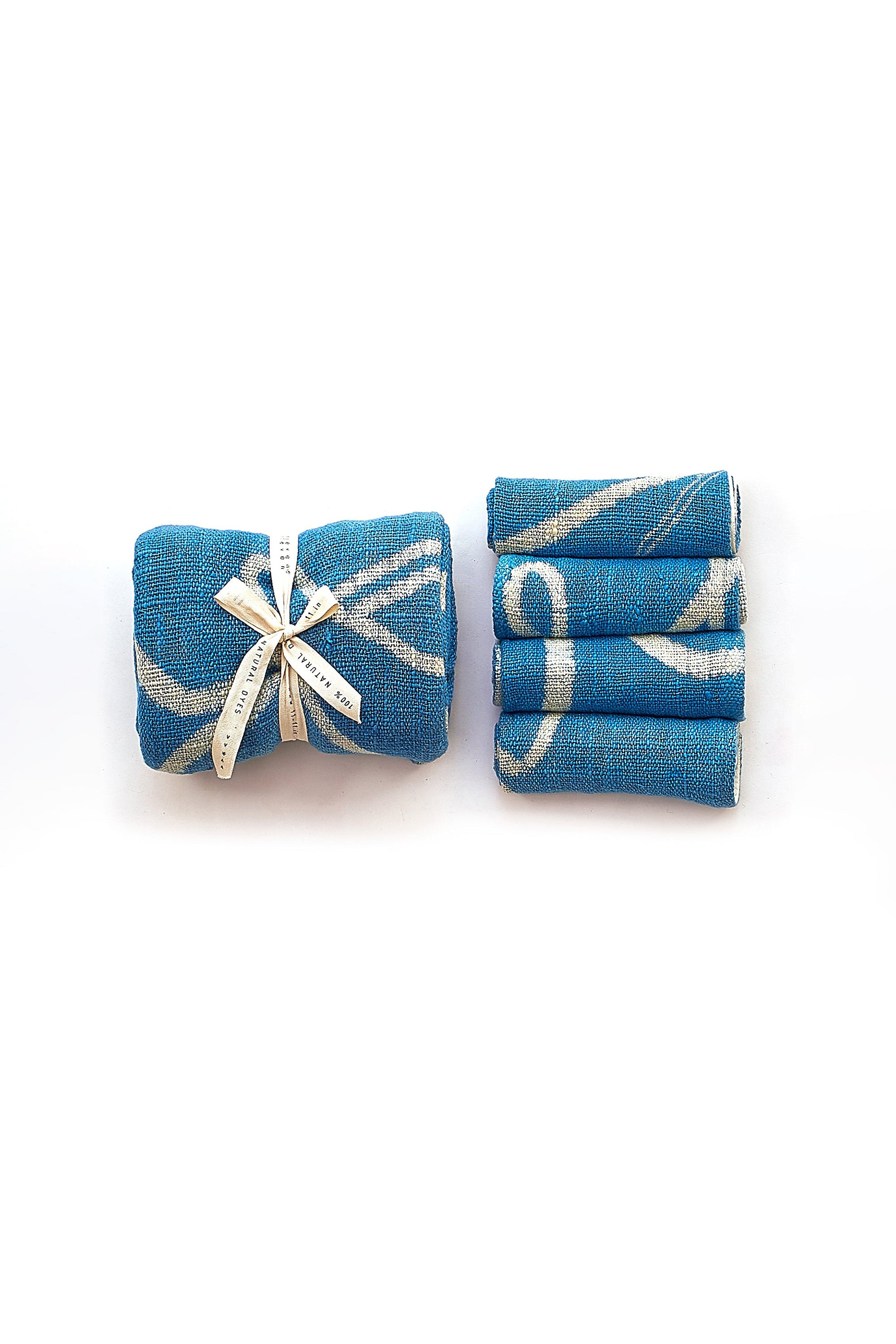 Indigo cotton towel (set of five)