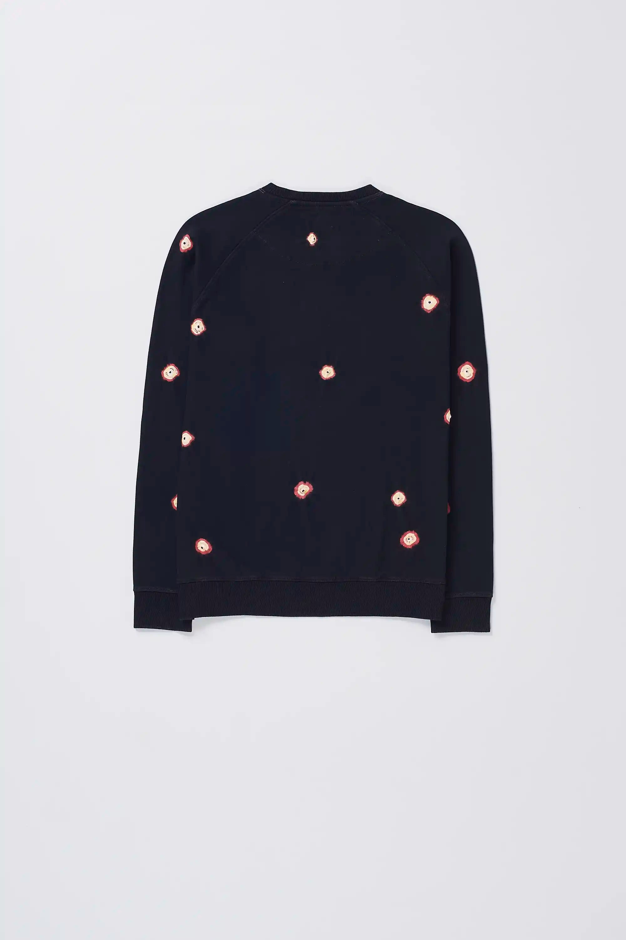 Back image of a black sweatshirt
