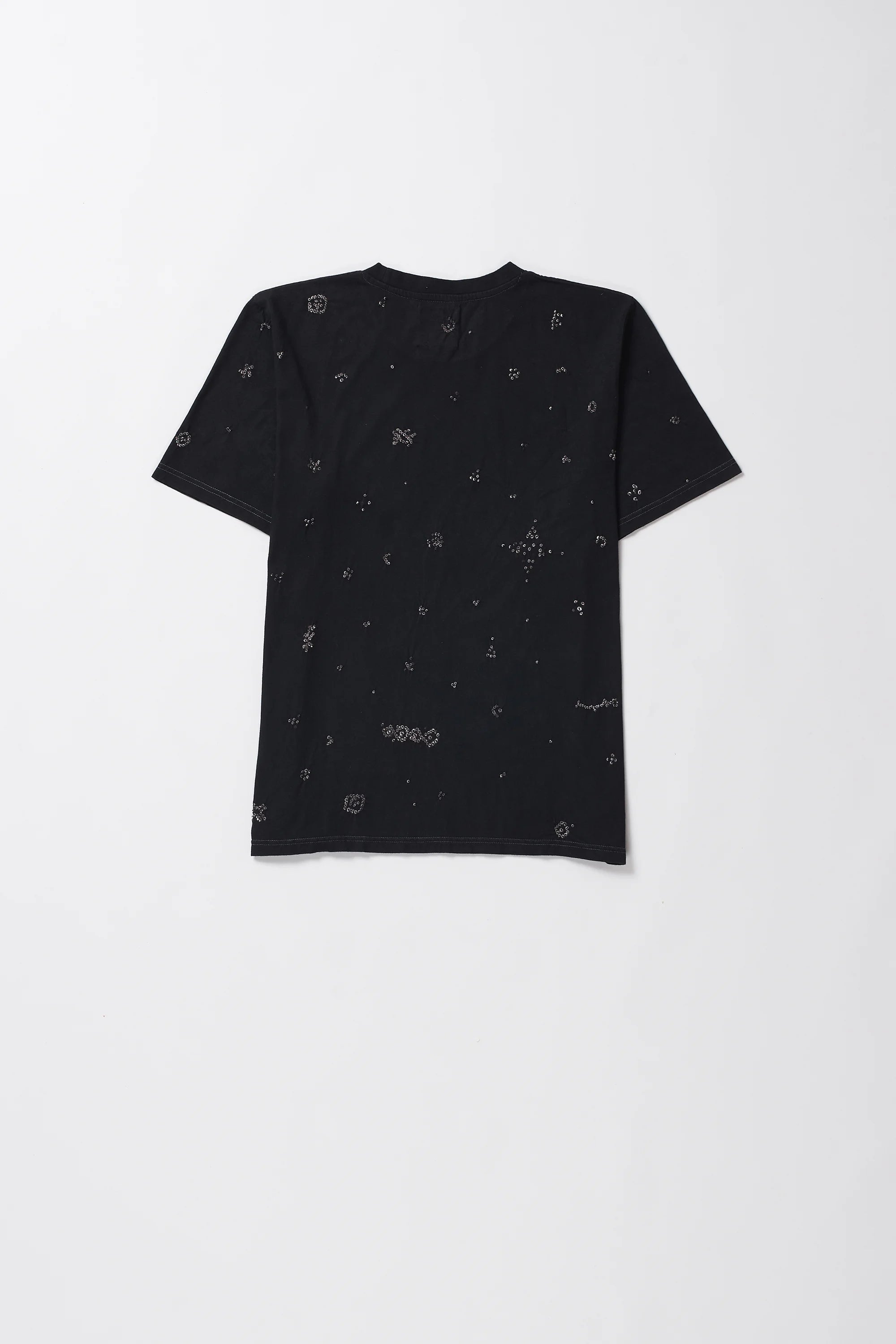 Back image of a black t-shirt