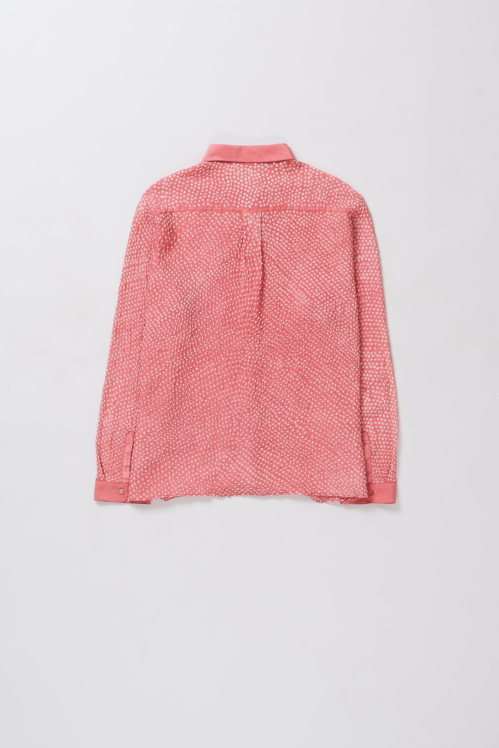 Back image of a pink wood shirt