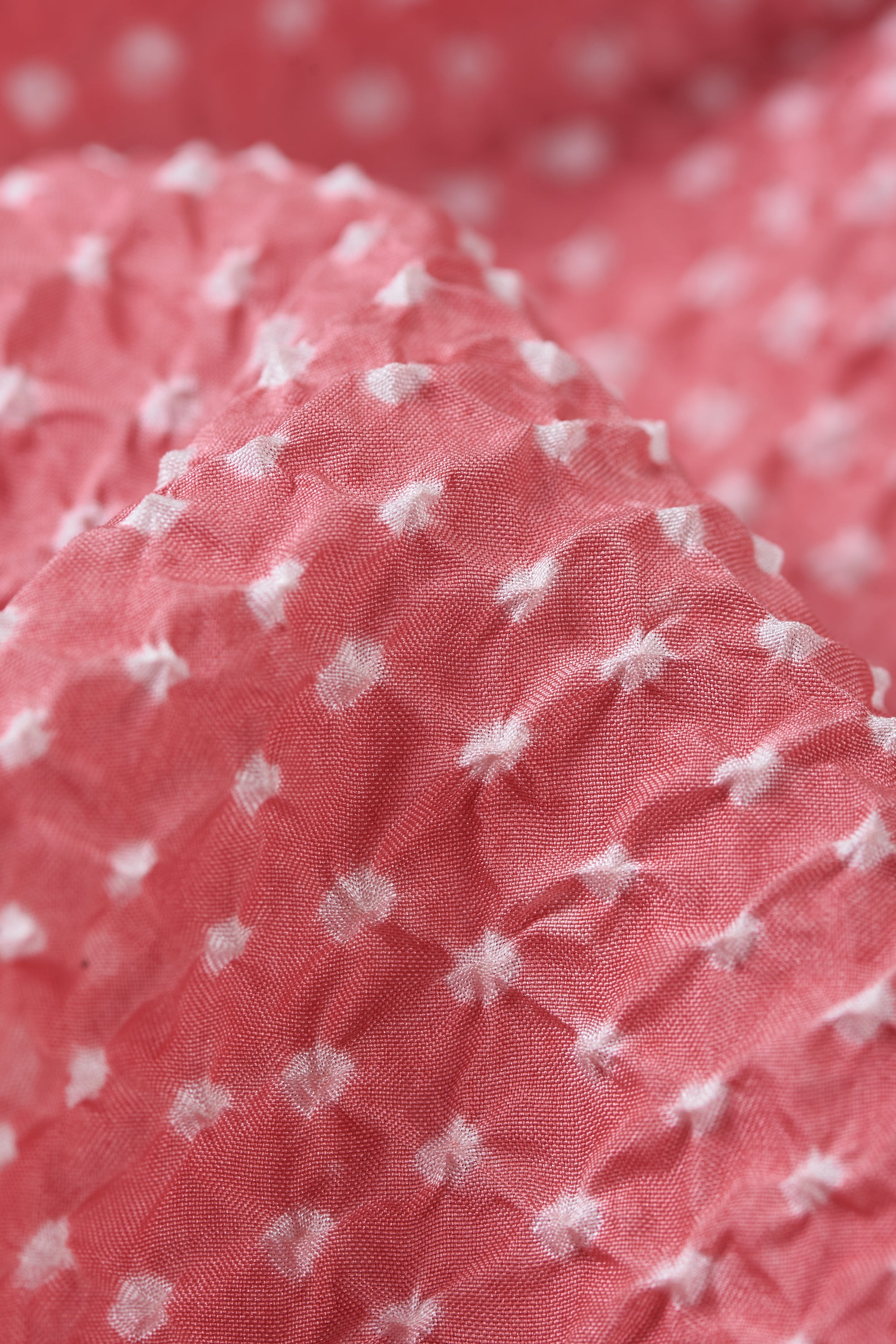 Fabric close-up with bandhani work
