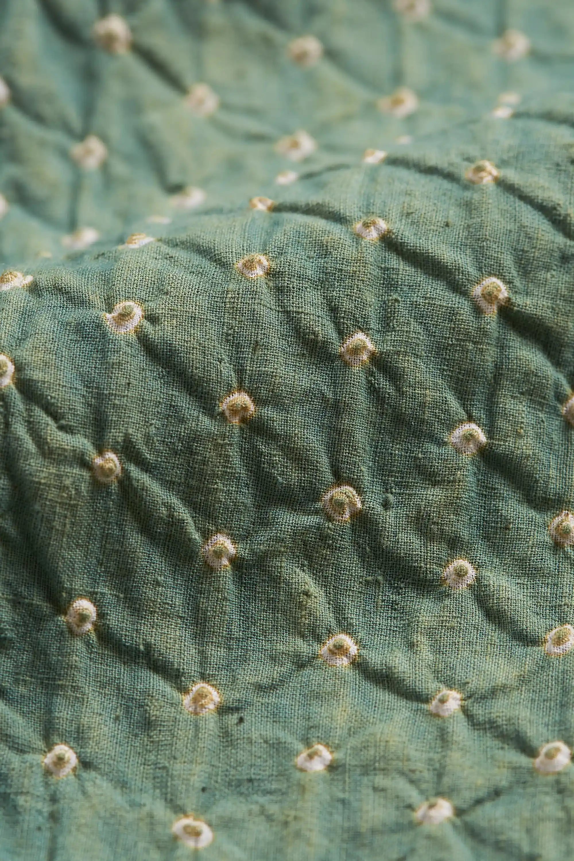 Fabric close-up with bandhani work