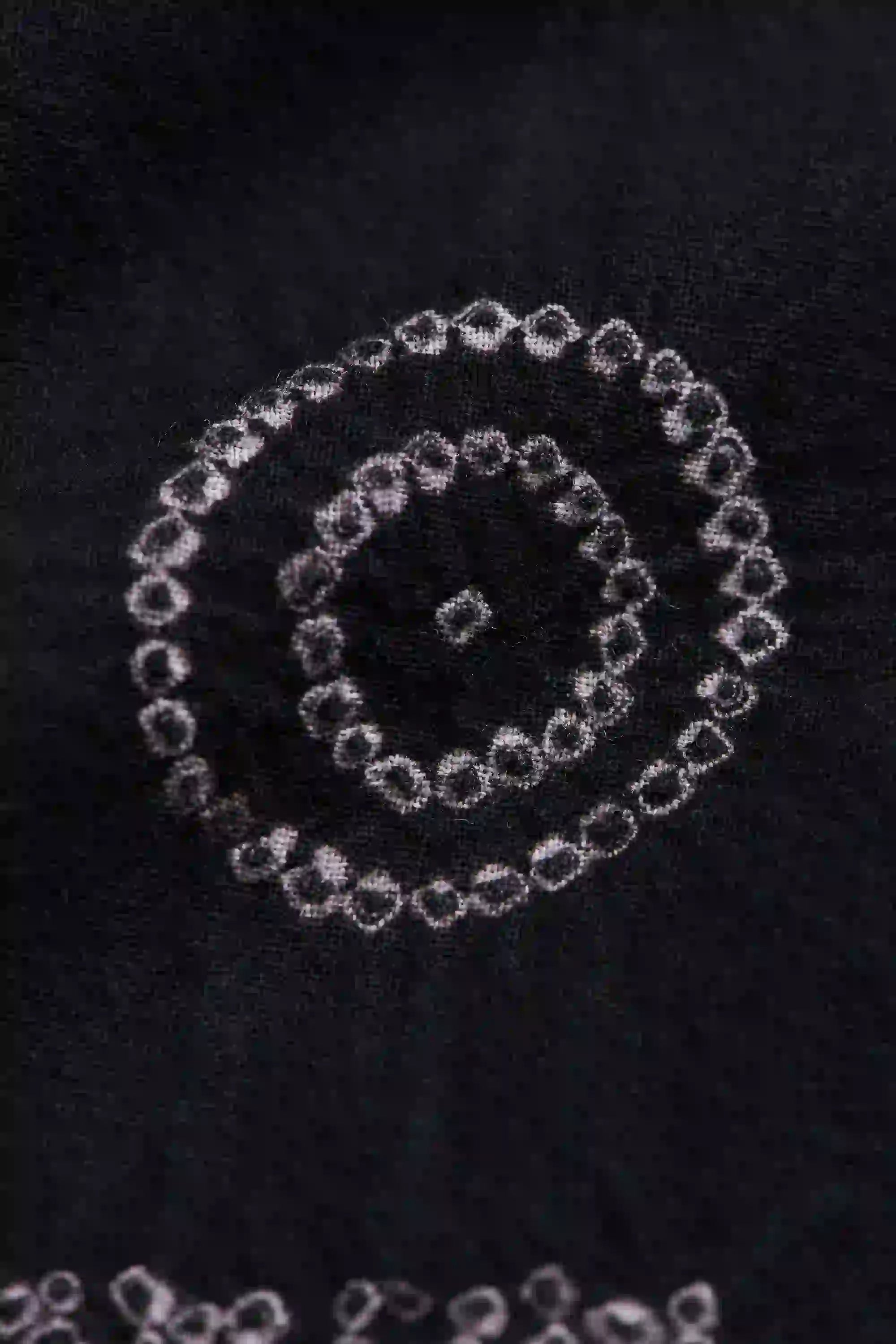 Decorative pattern on a black shirt