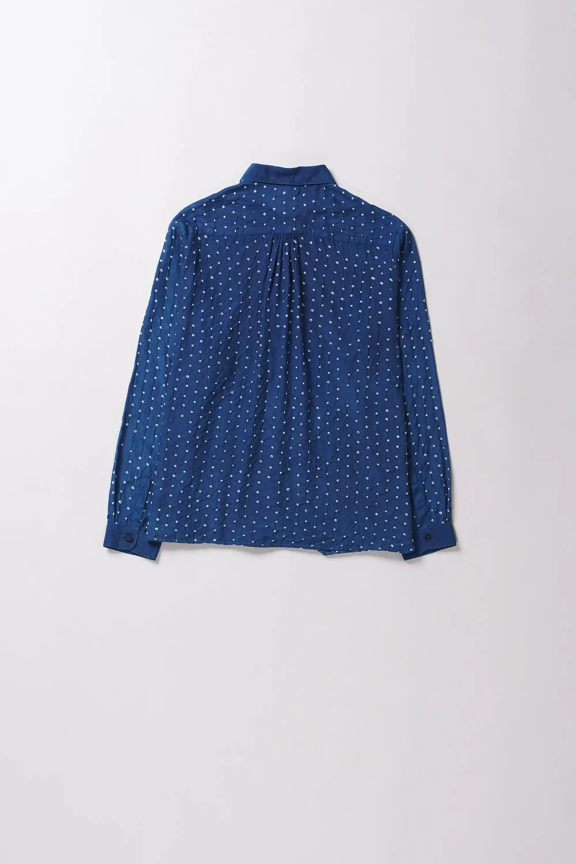 Medium indigo bandhani shirt