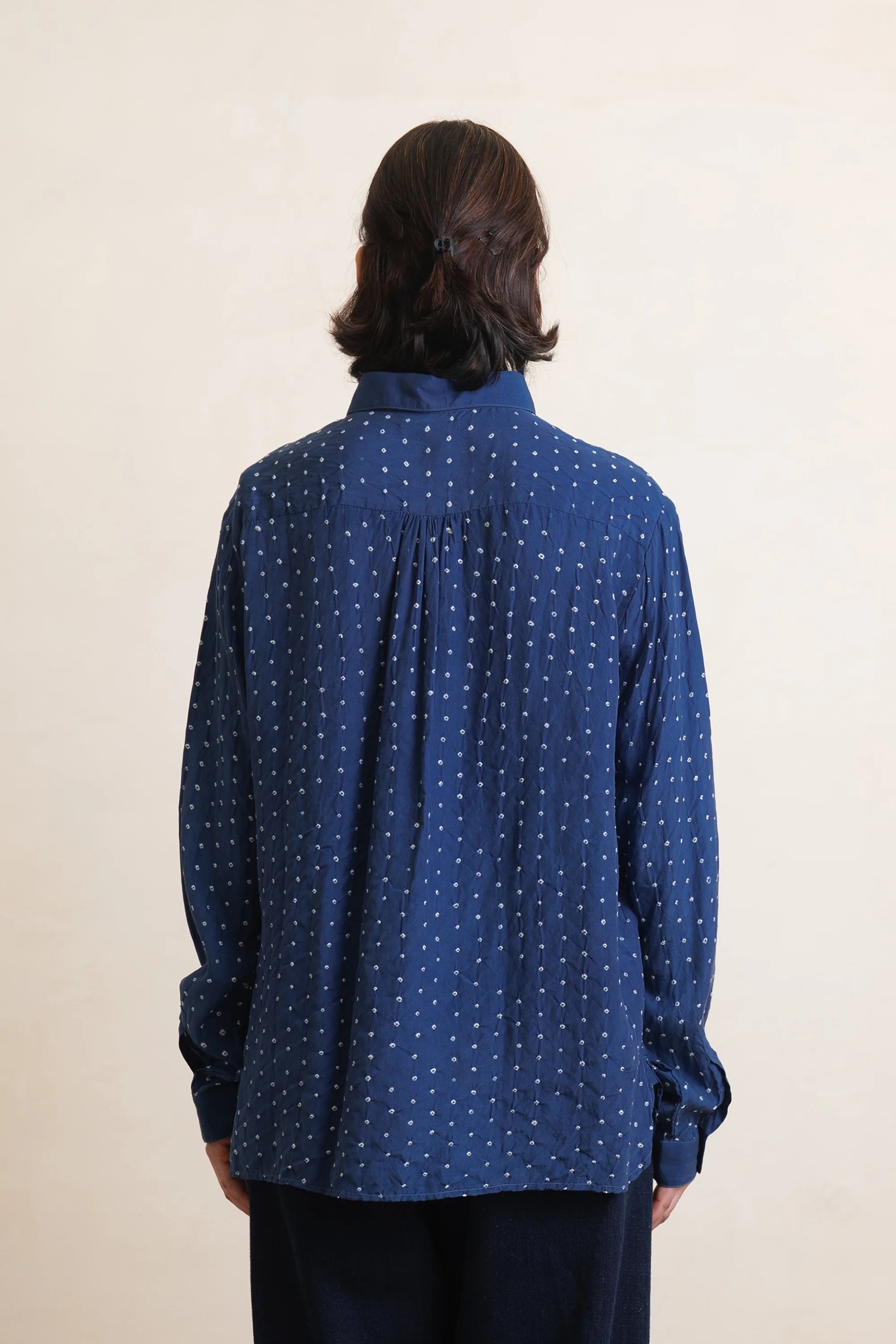 Bandhani Shirt in Medium Indigo