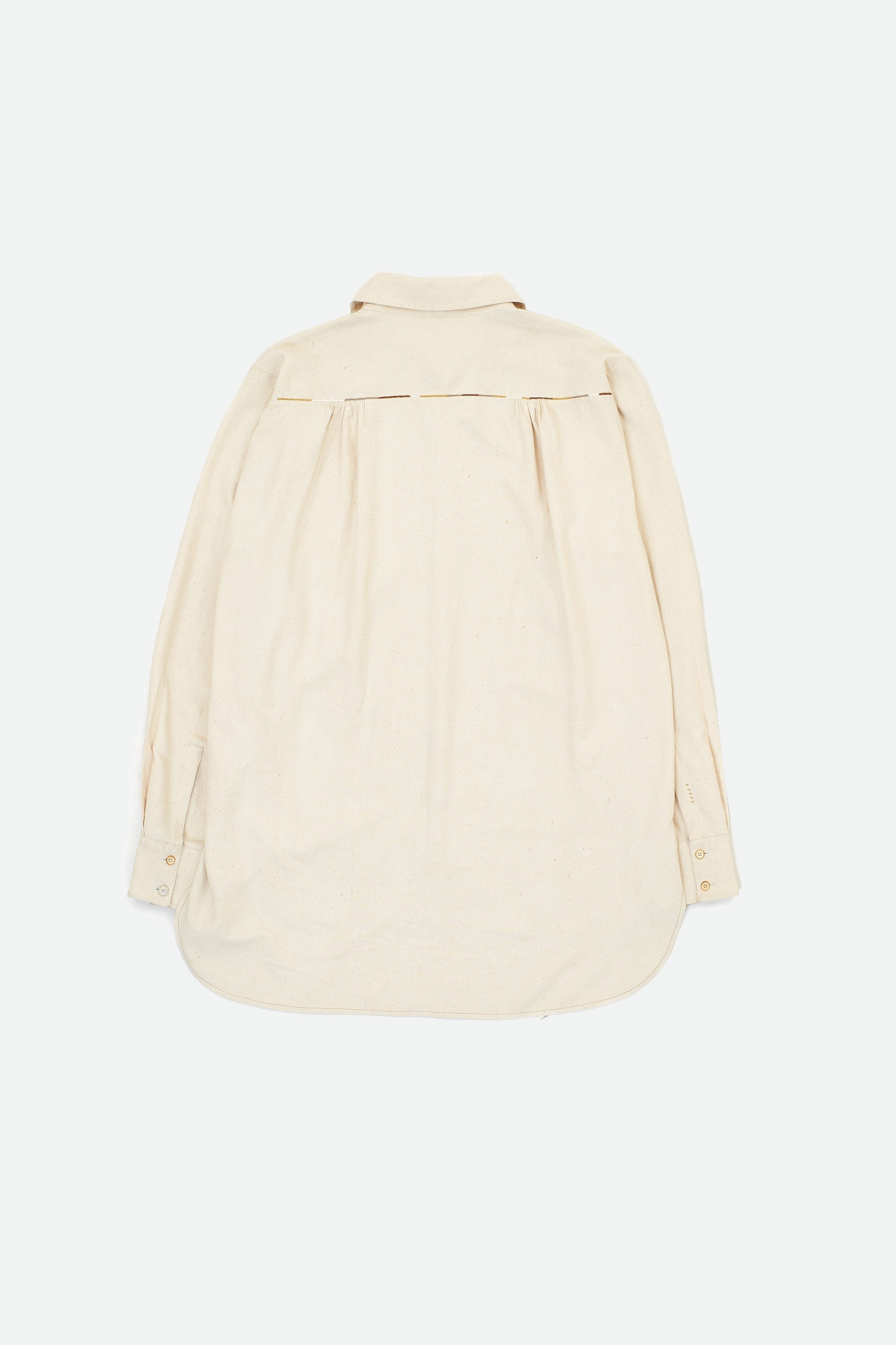 Ecru cotton full-sleeves shirt