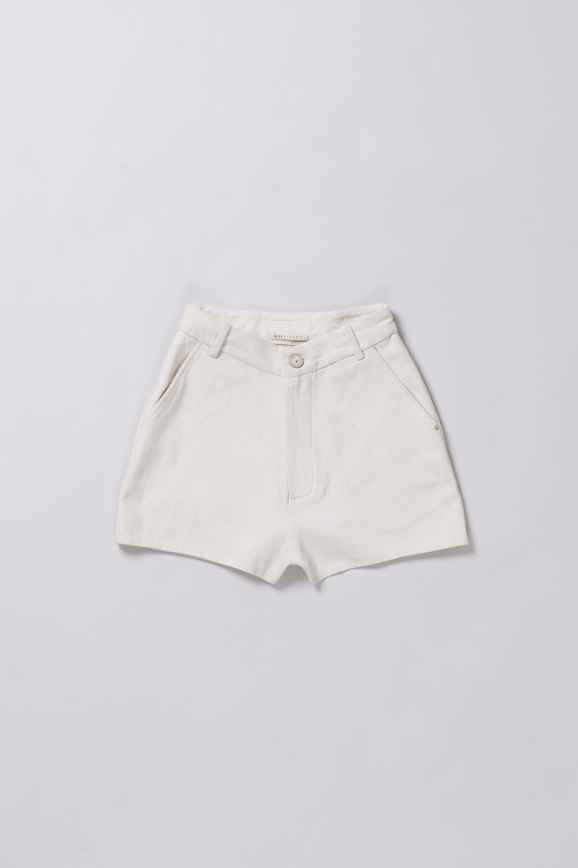 Ecru denim short