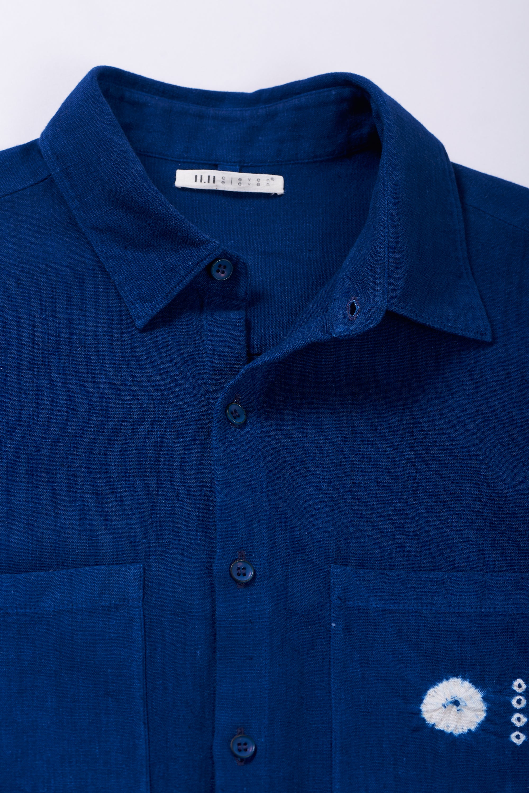 Fabric close-up with collar and buttons