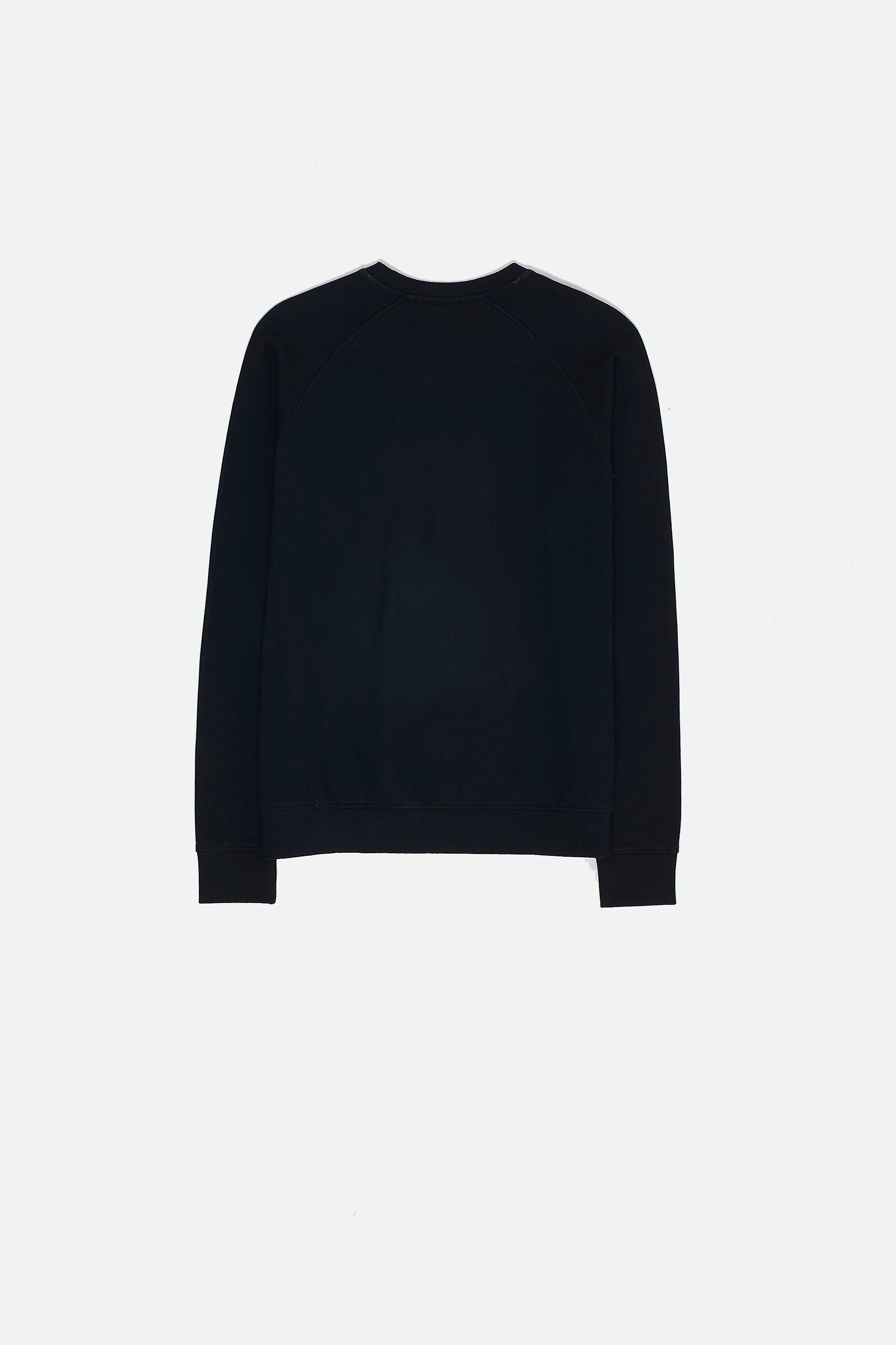 Back image of a black sweatshirt