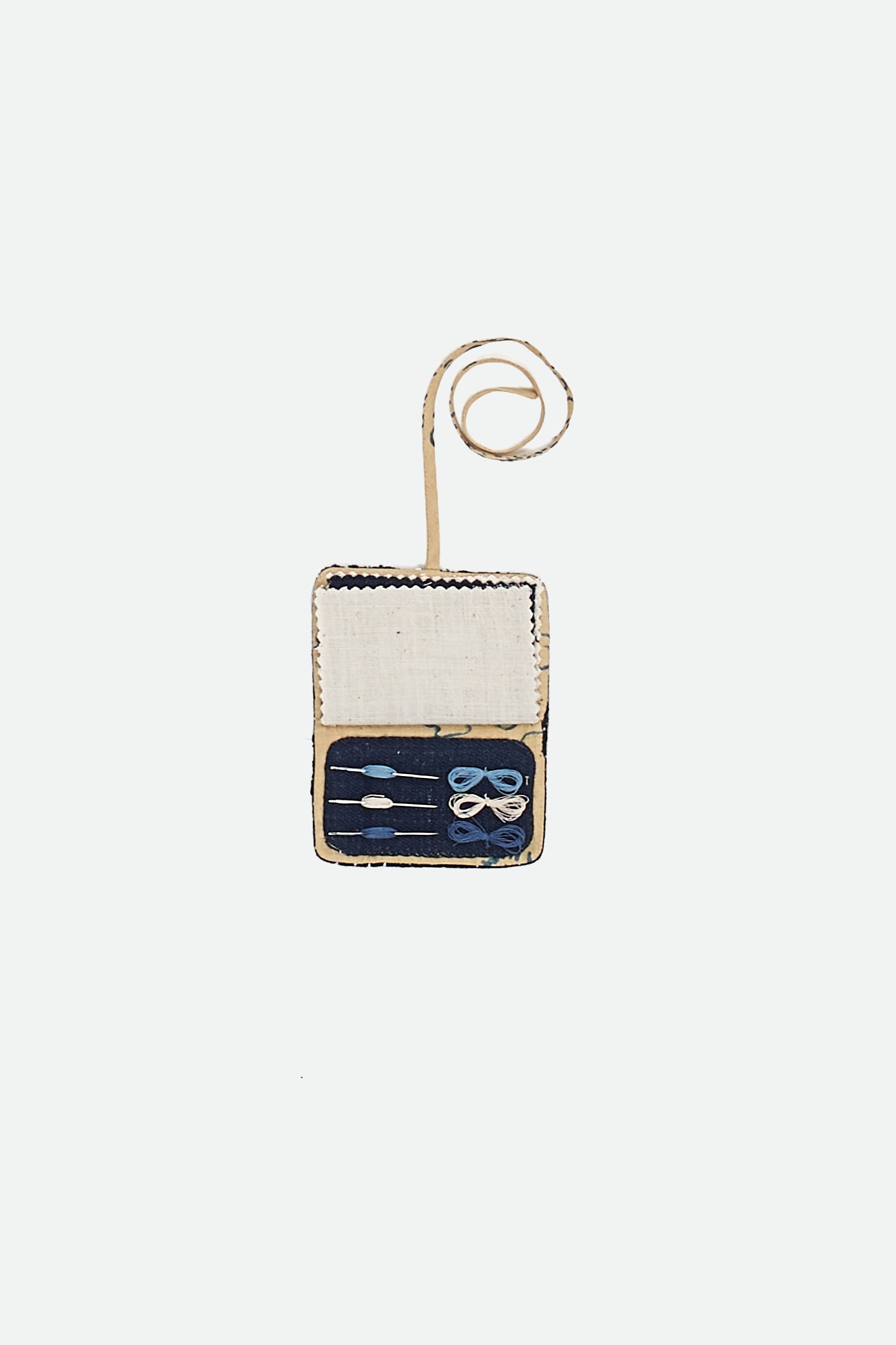 Open sewing kit in indigo