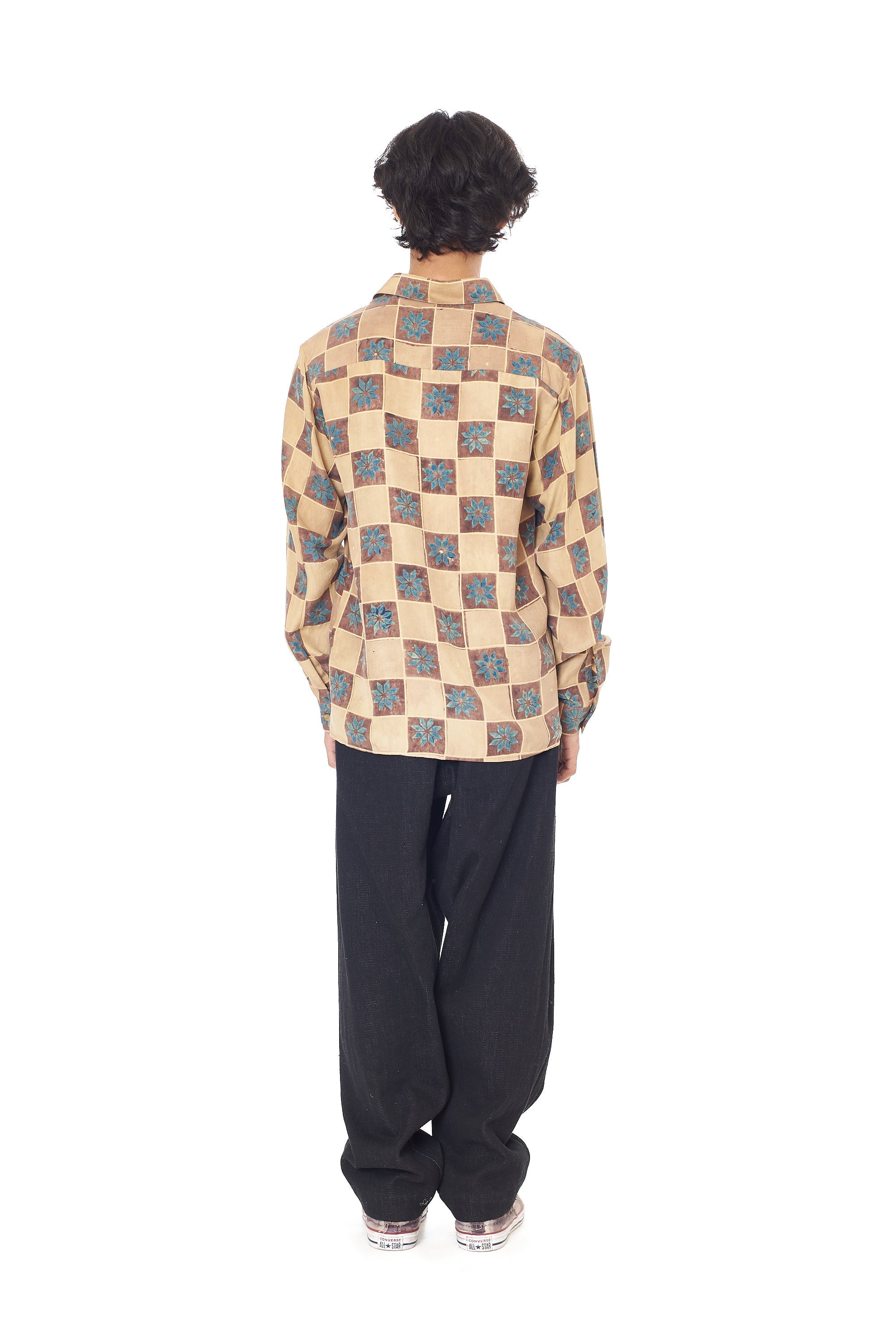 Multi-Colour Atthangudi Tile Inspired Block Print Mens Shirt