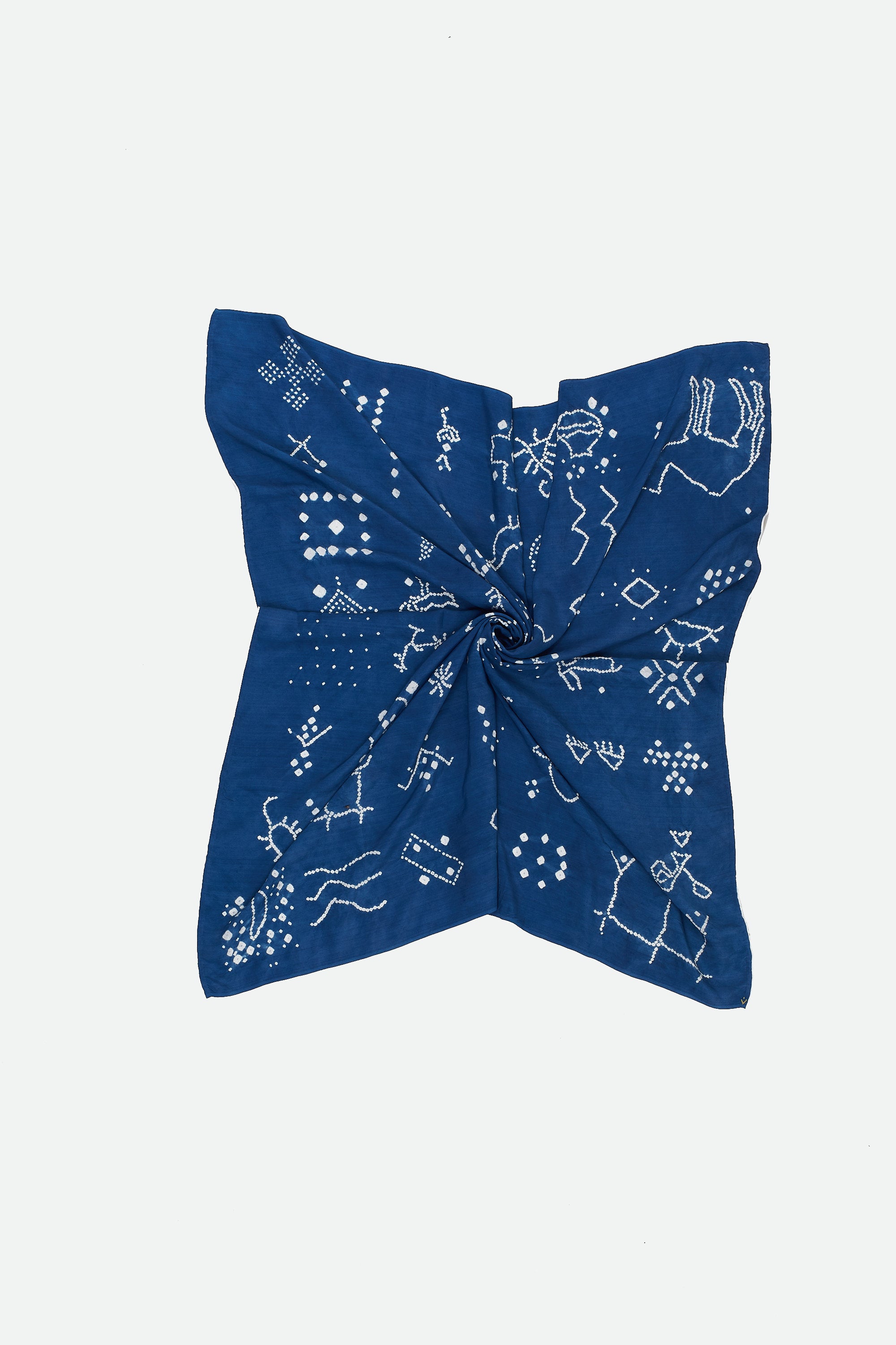 Medium indigo silk scarf 