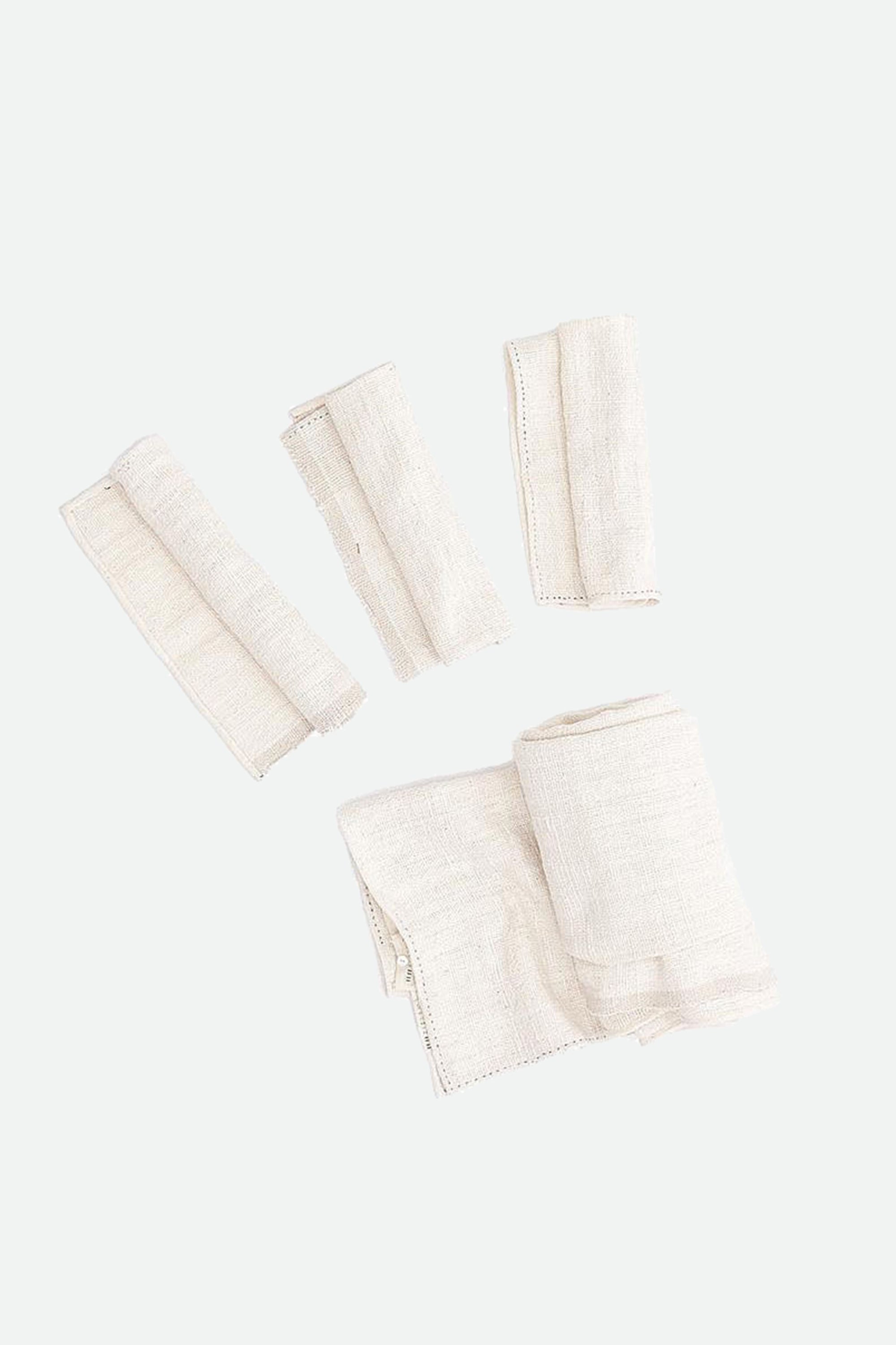 Ecru cotton towel (set of four)