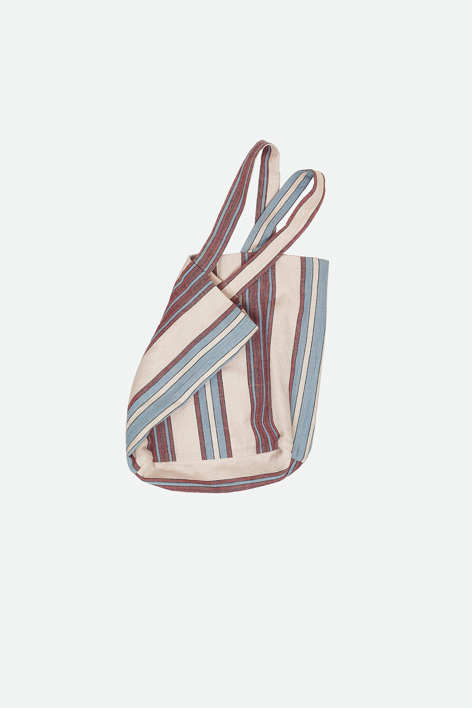 Weft stripes bag in multi colour